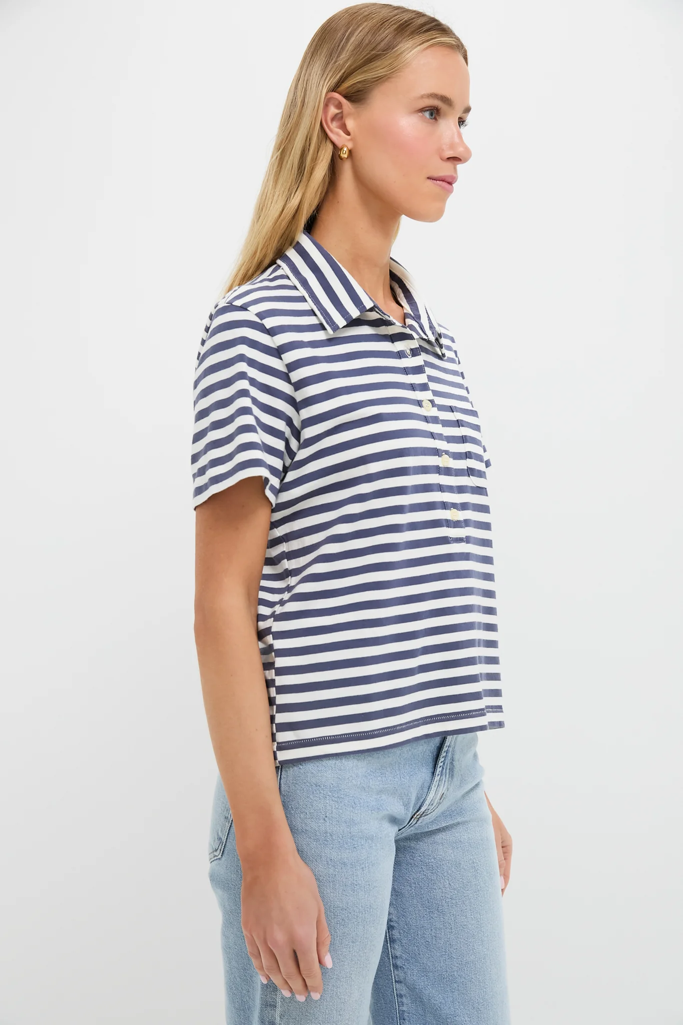 Vintage Blue Stripe The Lacrosse Polo - Image 3
