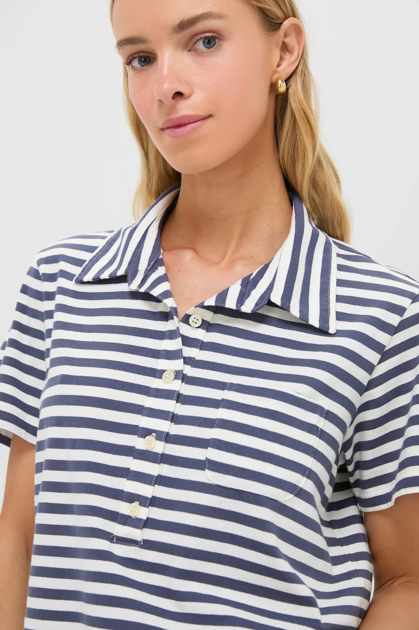 Vintage Blue Stripe The Lacrosse Polo - Image 5