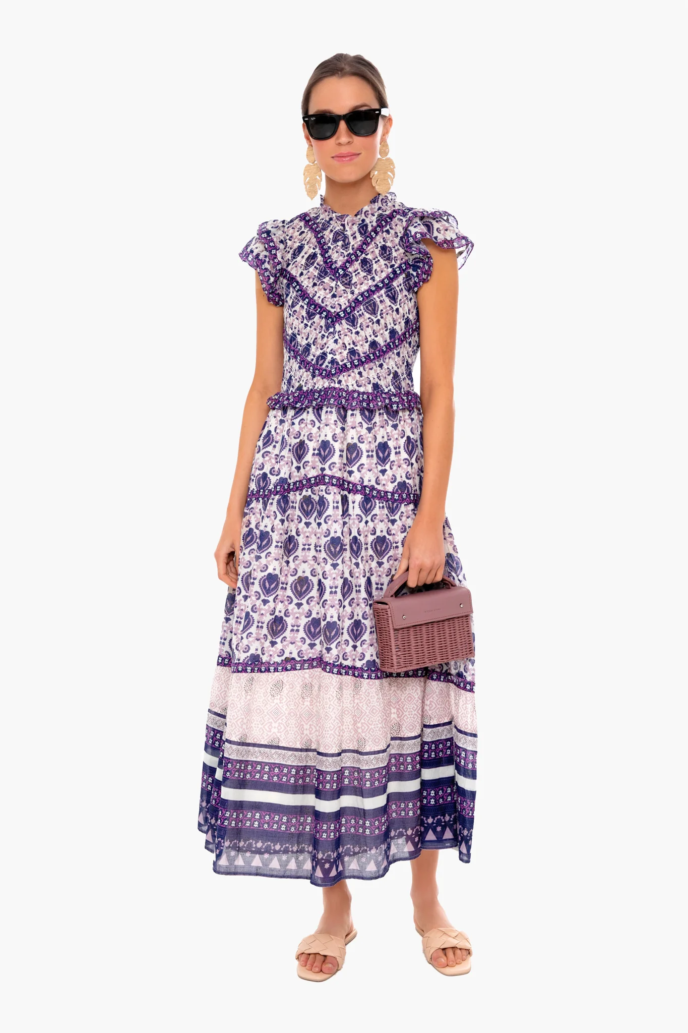 Violet Brigitte Border Dress - Image 3