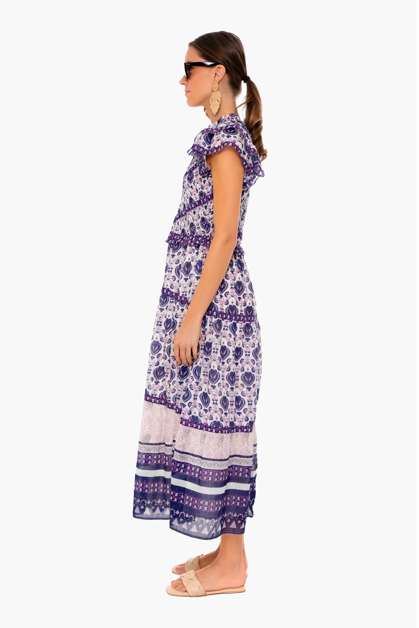 Violet Brigitte Border Dress - Image 4