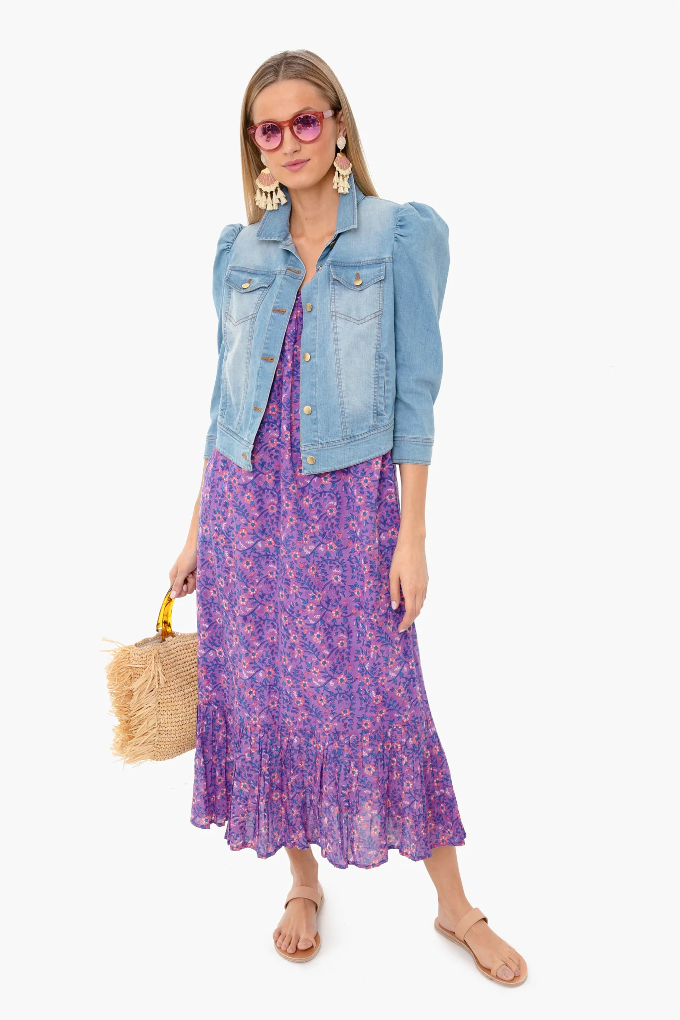 Violet Wildflower India Sundress - Image 2