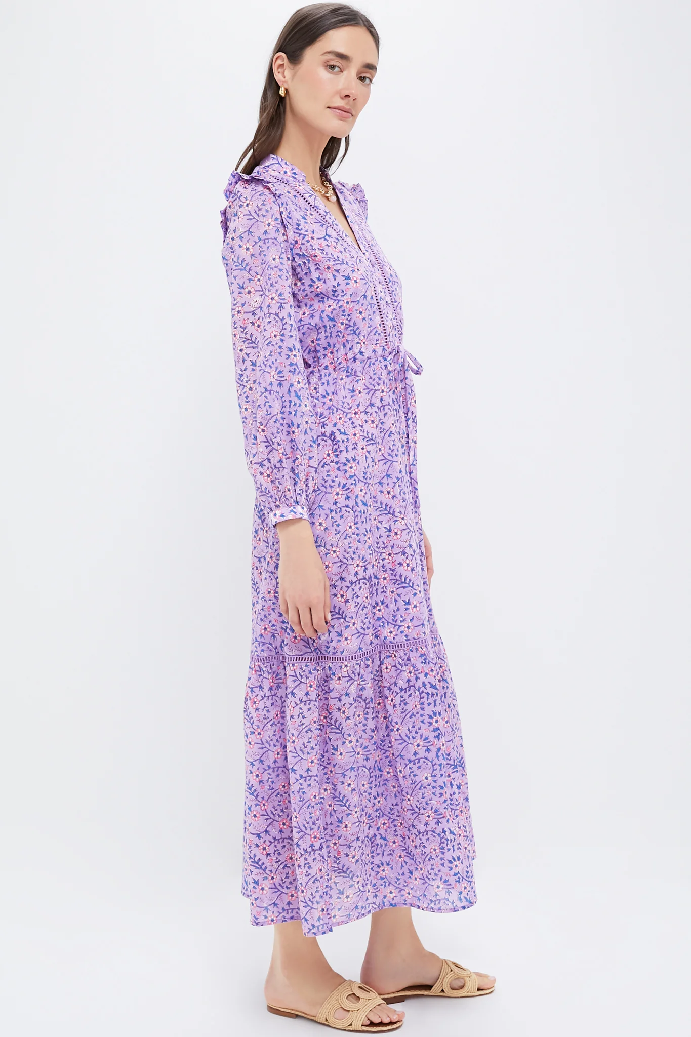 Violet Wildflower Organic Frances 4 V Dress - Image 3