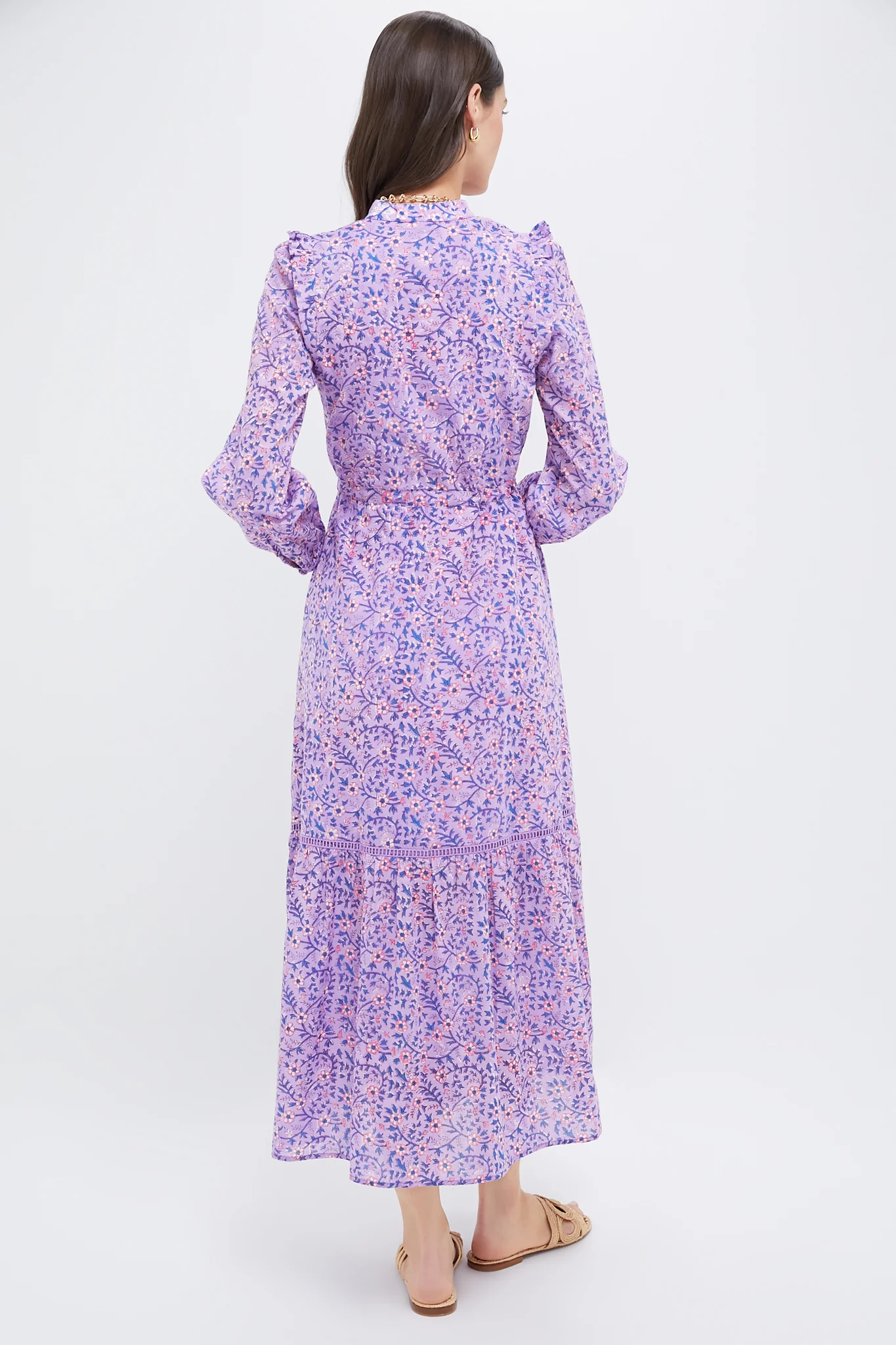 Violet Wildflower Organic Frances 4 V Dress - Image 4