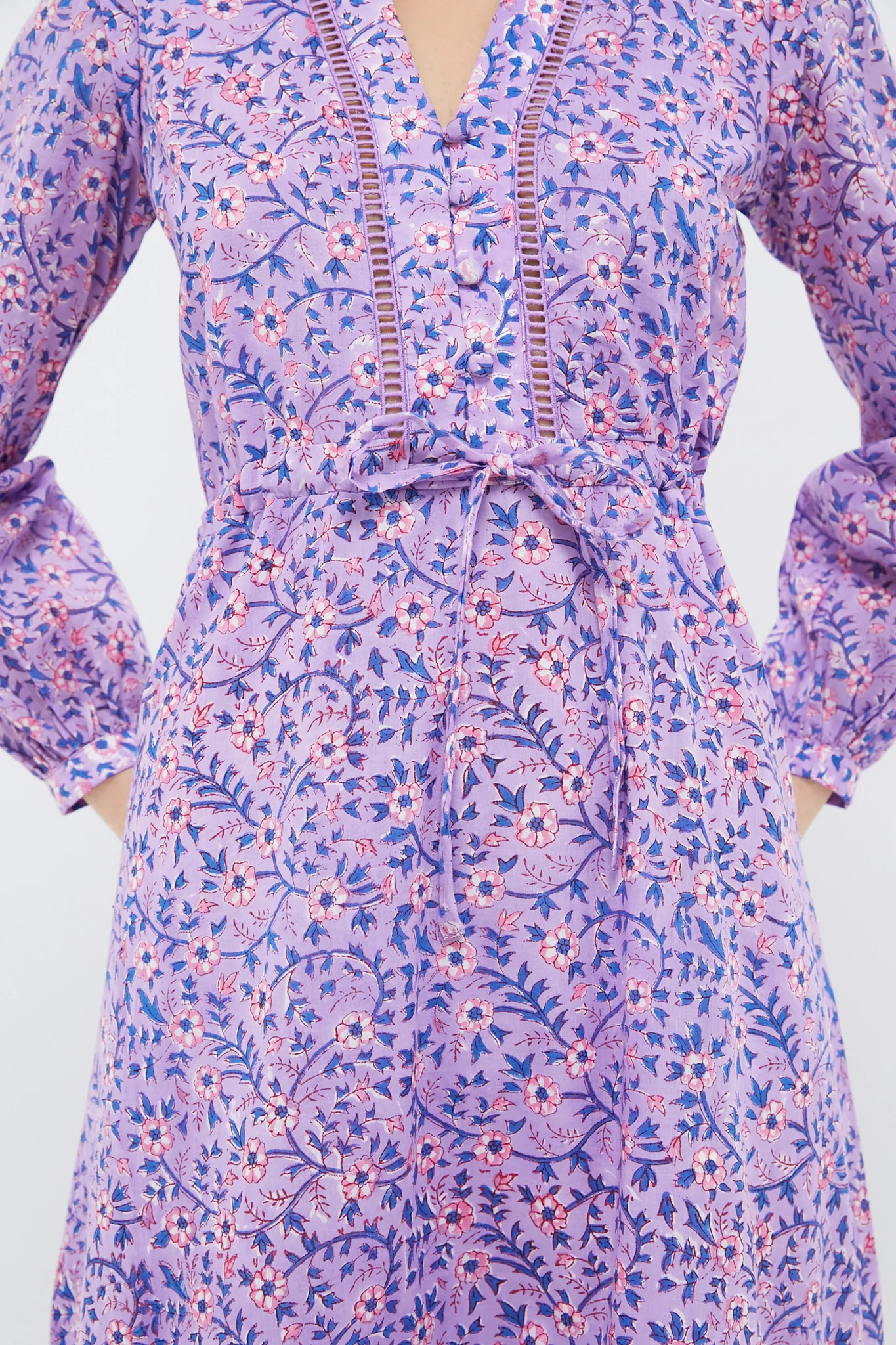 Violet Wildflower Organic Frances 4 V Dress - Image 6
