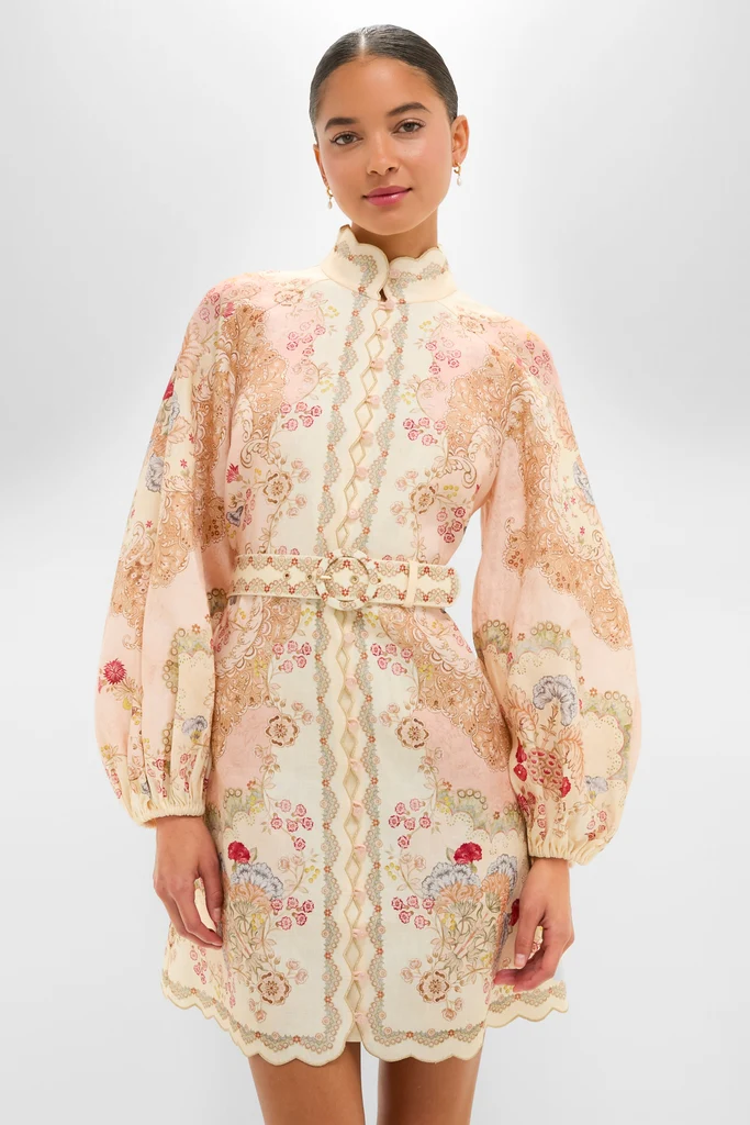 Wallpaper Floral Blush Daylight Mini Dress