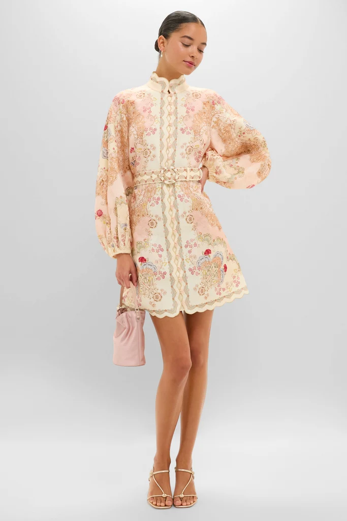 Wallpaper Floral Blush Daylight Mini Dress - Image 3