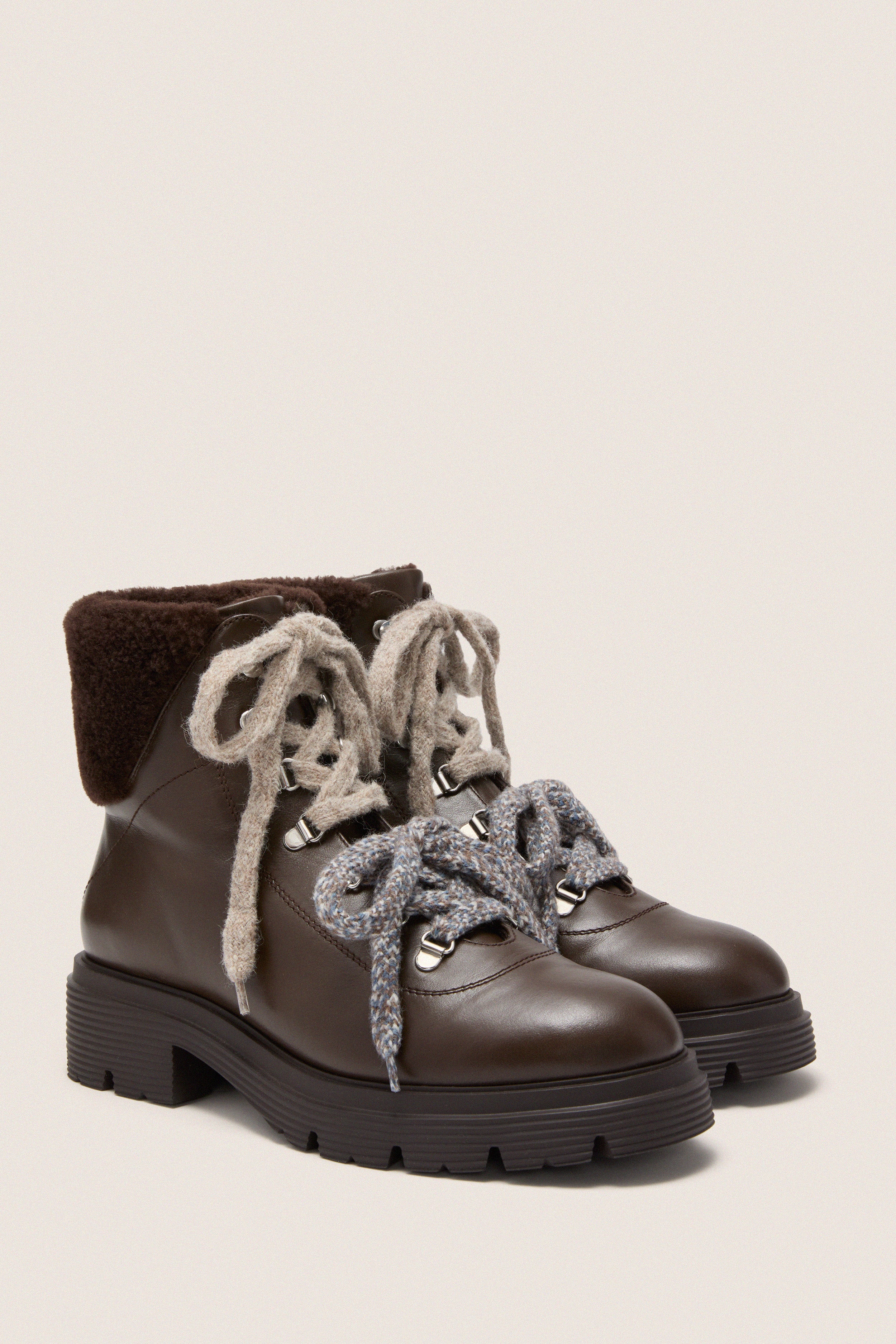 Walnut Hudson Lite Lace Up Booties - Image 4