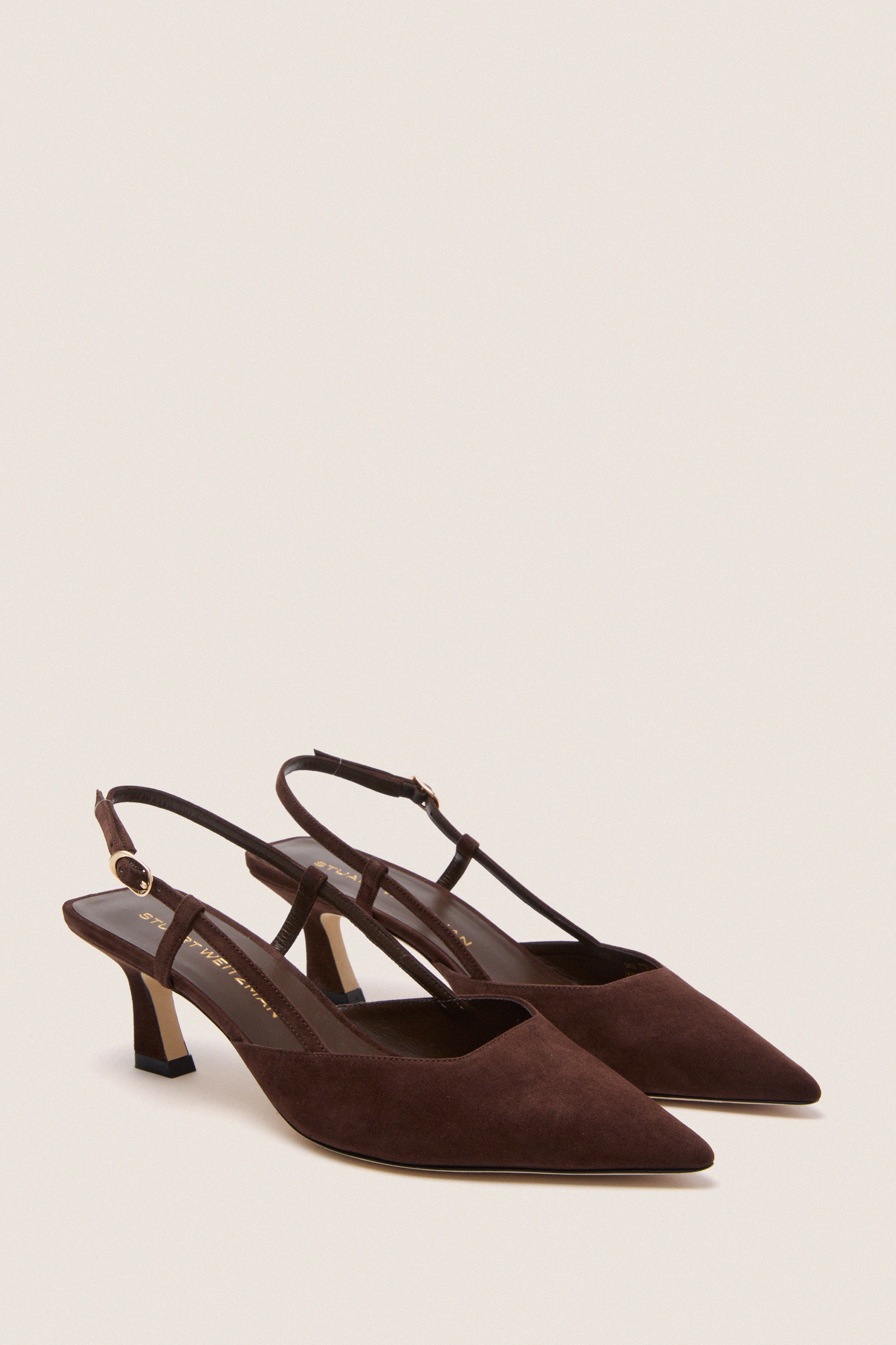 Walnut Patent 50 Vinnie Slingback Heels - Image 4