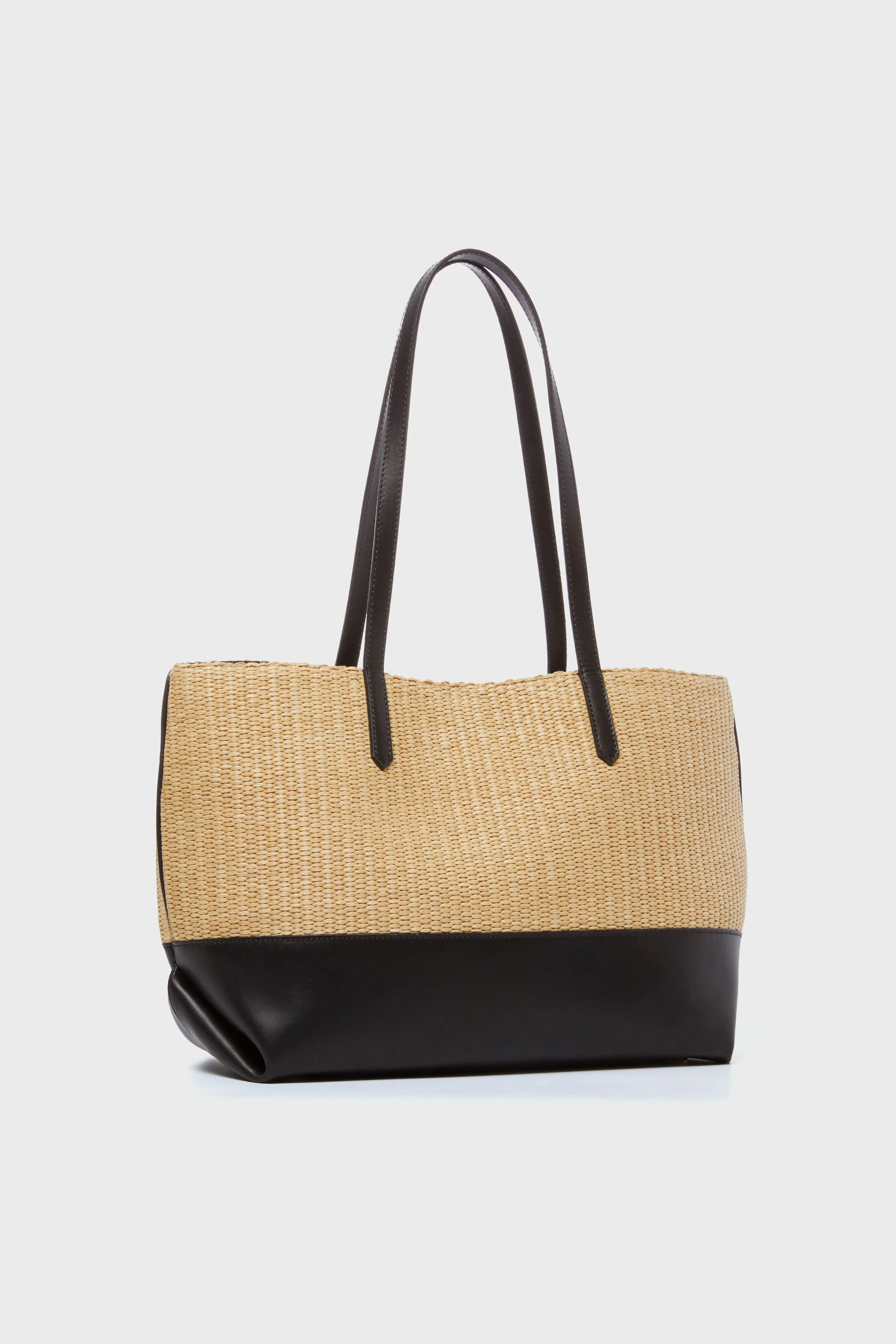 Warm Raffia and Black Tokyo Tote - Image 5