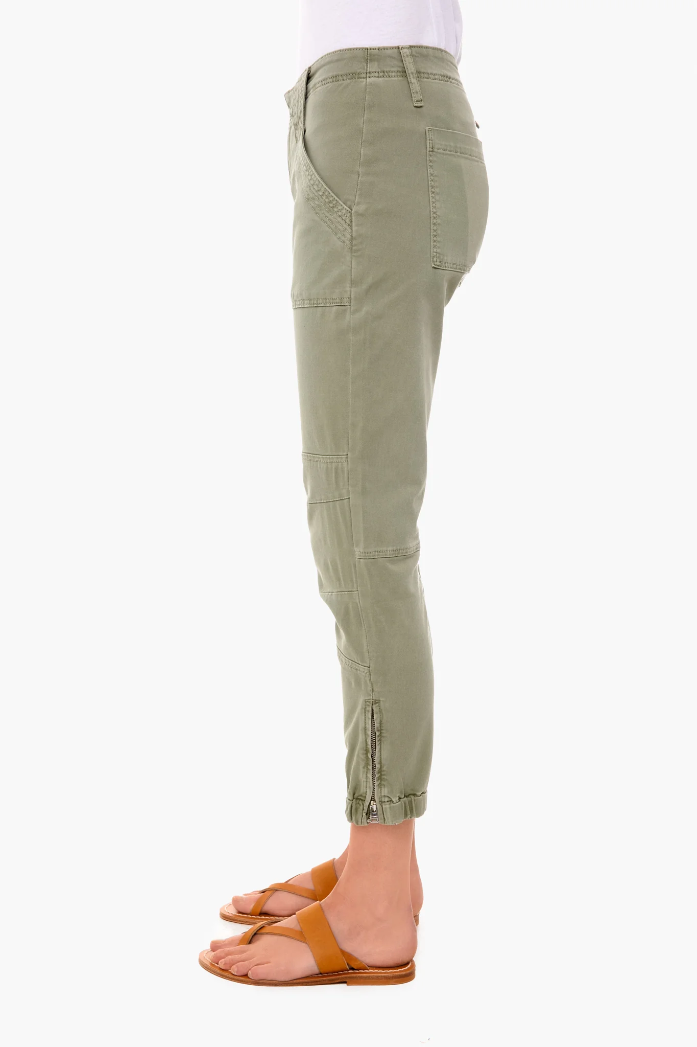 Washed Military Banded Bottom Trapunto Pant - Image 3