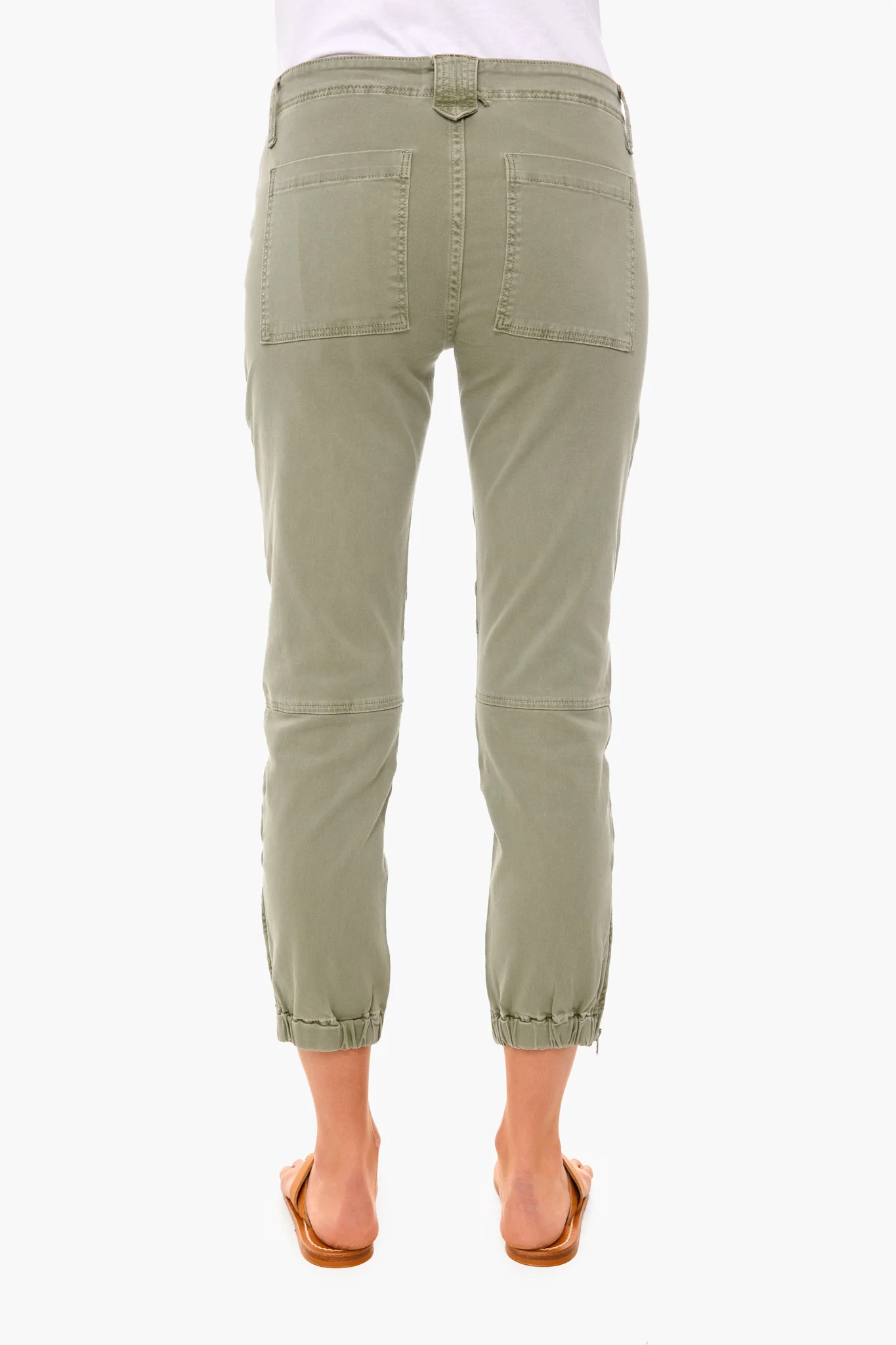 Washed Military Banded Bottom Trapunto Pant - Image 4