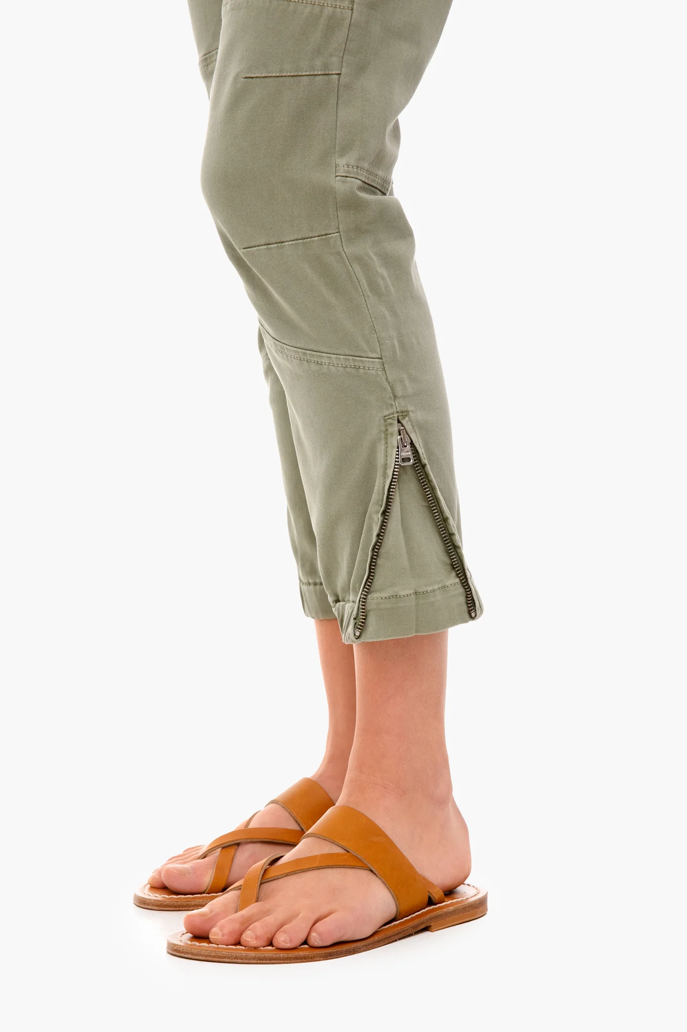 Washed Military Banded Bottom Trapunto Pant - Image 5