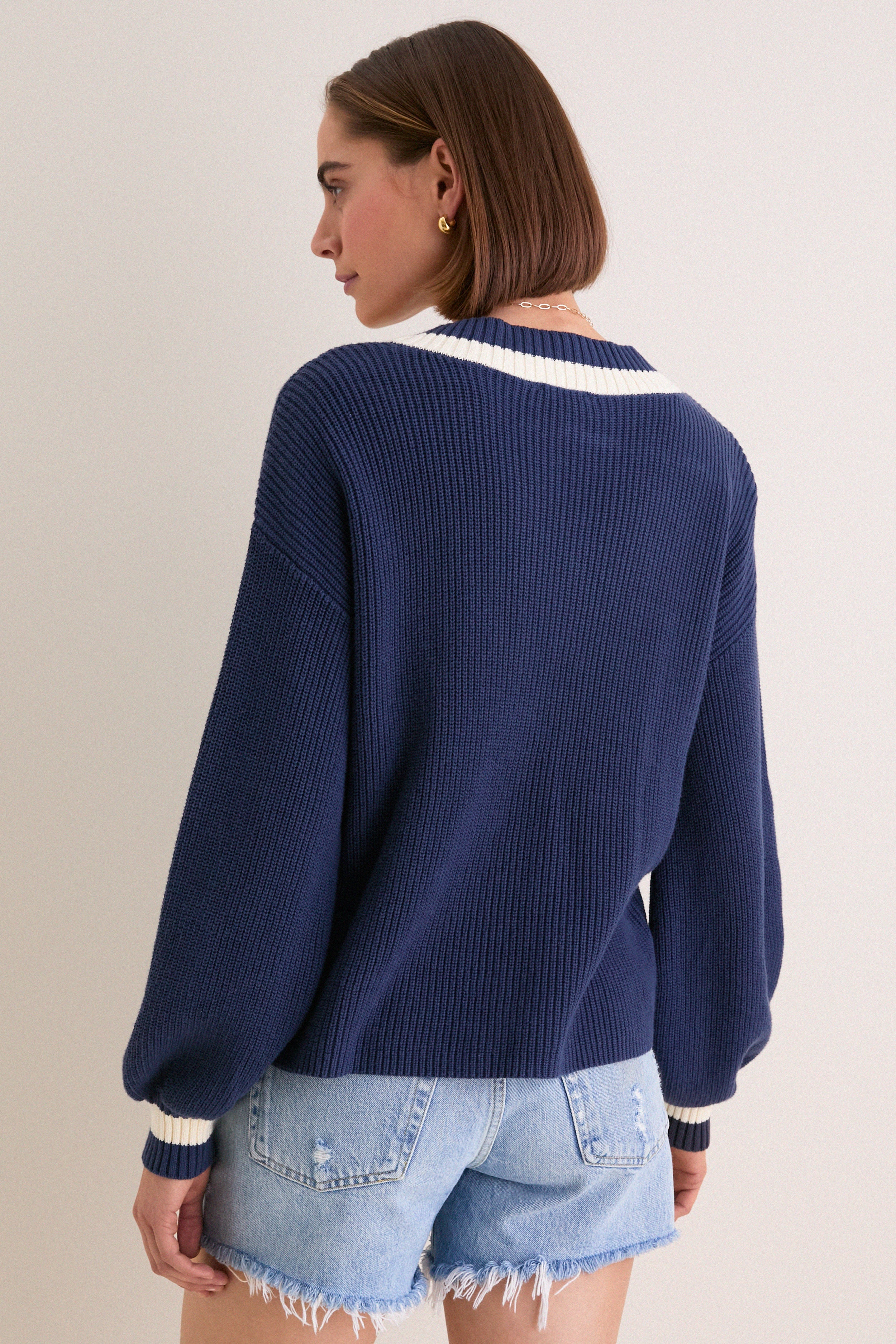 Washed Navy Ashe Sweater - Image 4