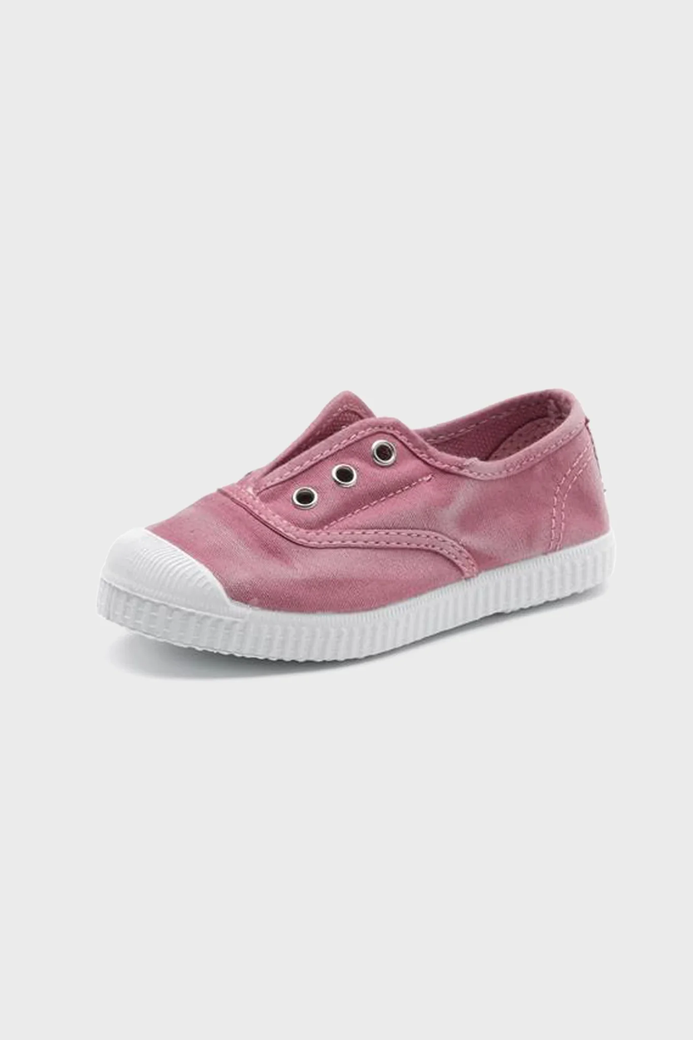 Washed Pink Canvas Laceless Sneaker - Image 2