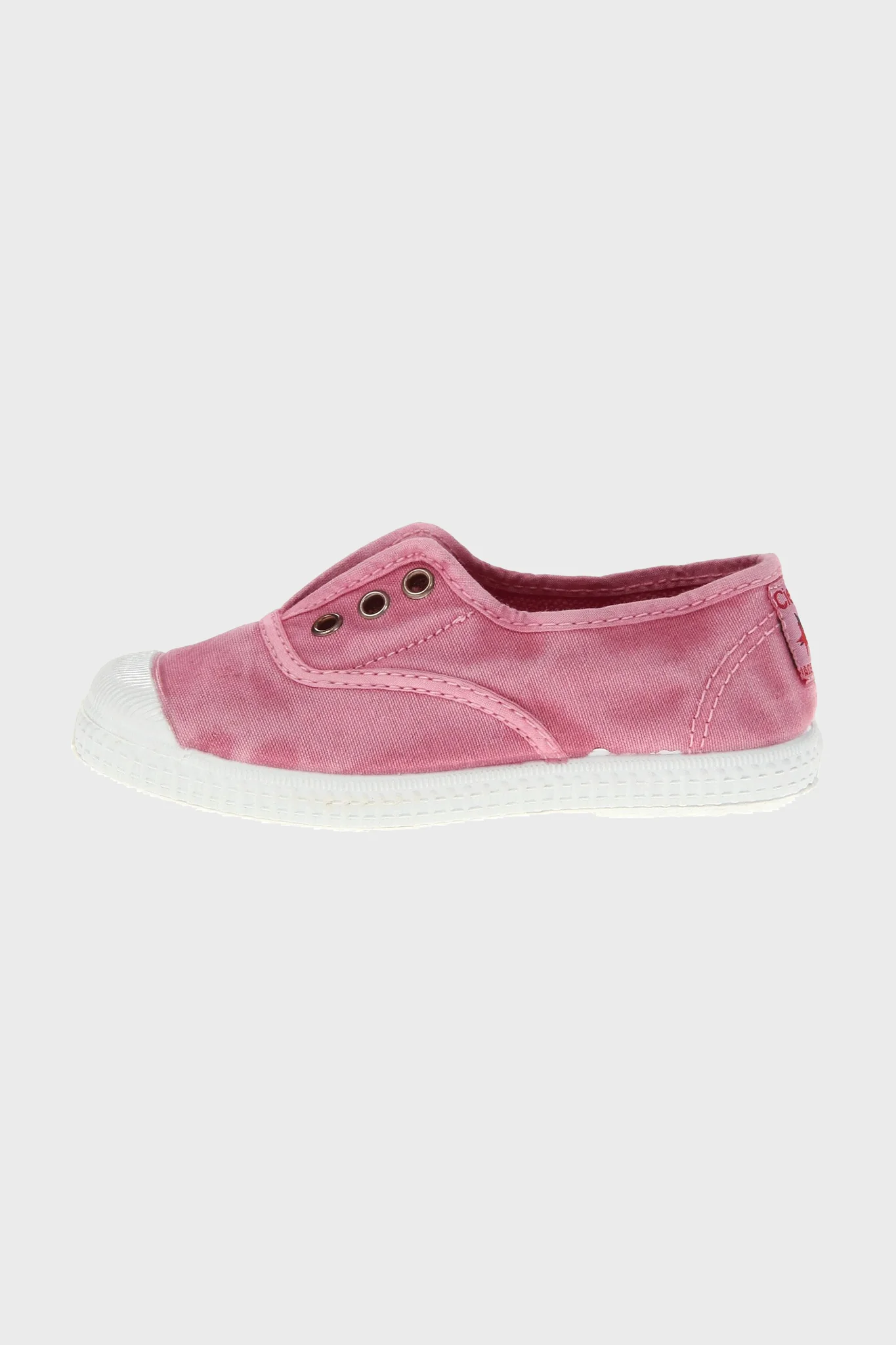Washed Pink Canvas Laceless Sneaker - Image 3