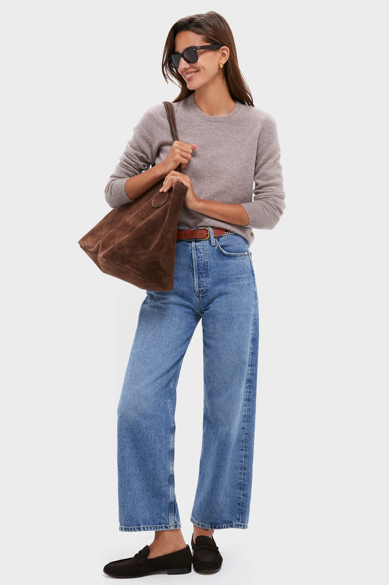Wheat Cashmere Crewneck Sweater - Image 2