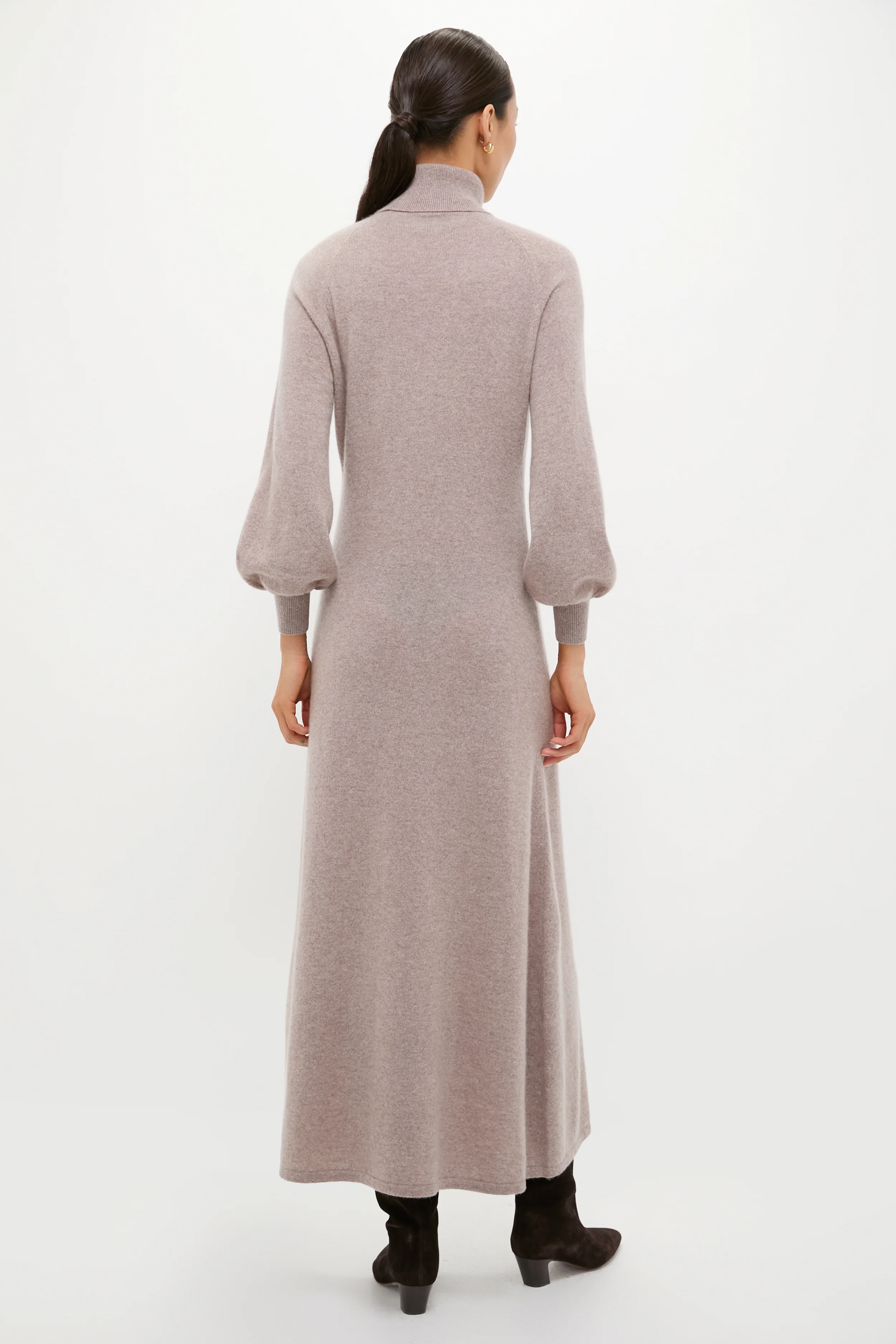 Wheat Cashmere Turtleneck Maxi Dress - Image 4