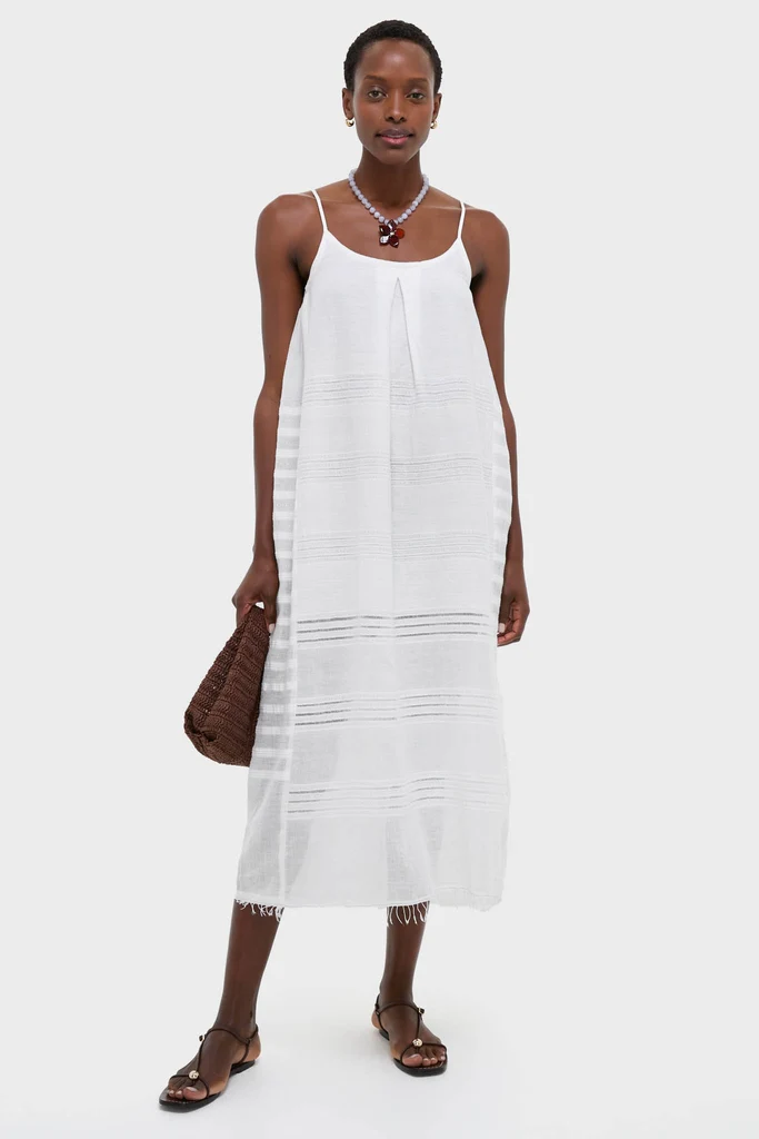 Abira White Nia Slip Dress - Image 2