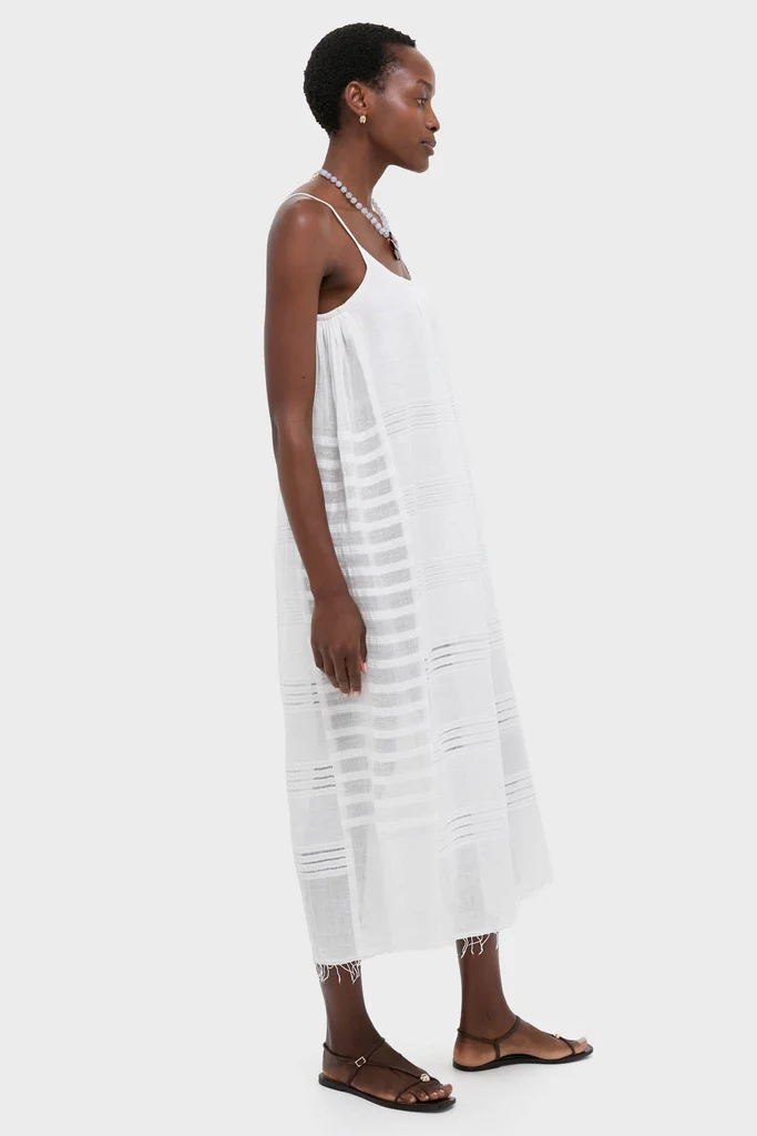 Abira White Nia Slip Dress - Image 3