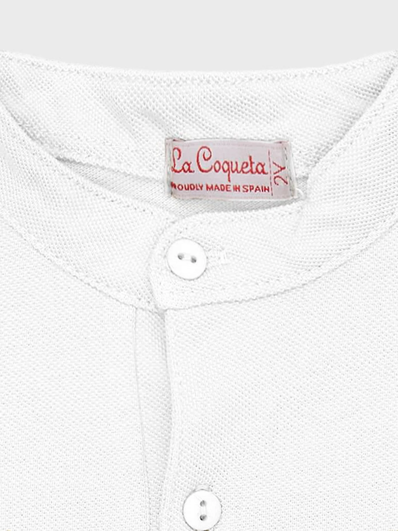 White Alcomo Long Sleeve Boy Polo - Image 3