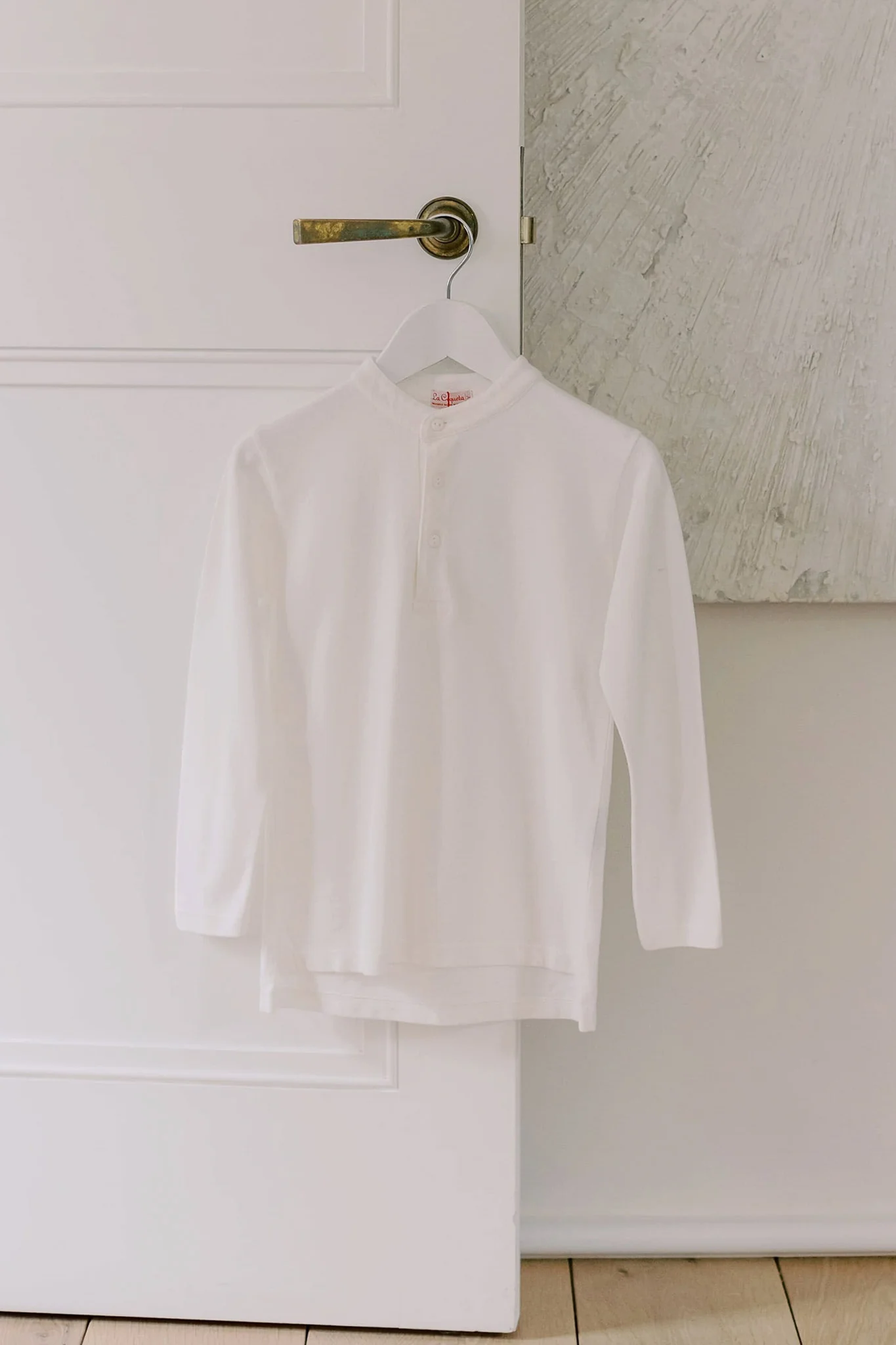 White Alcomo Long Sleeve Boy Polo - Image 4