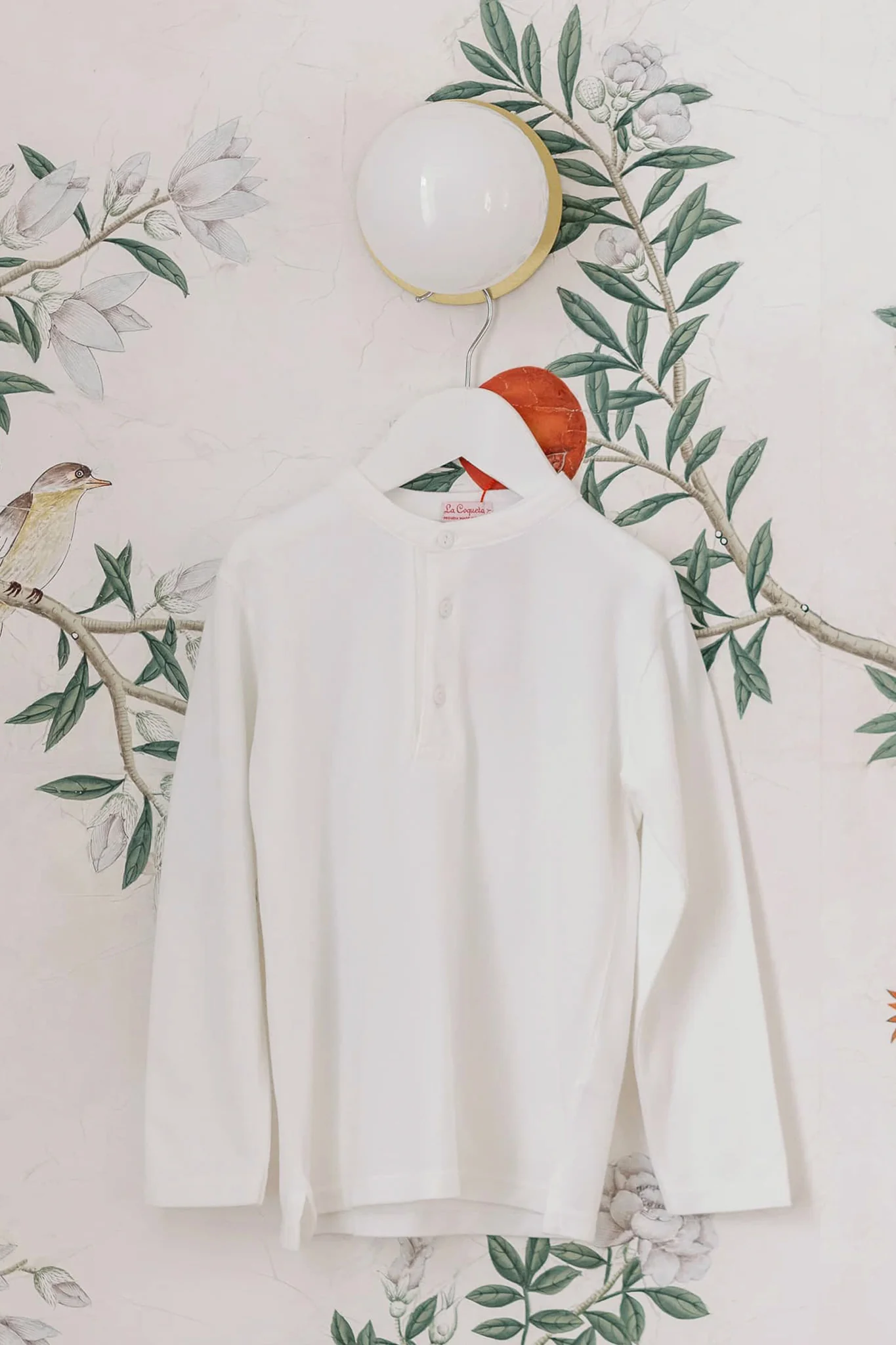 White Alcomo Long Sleeve Boy Polo - Image 5