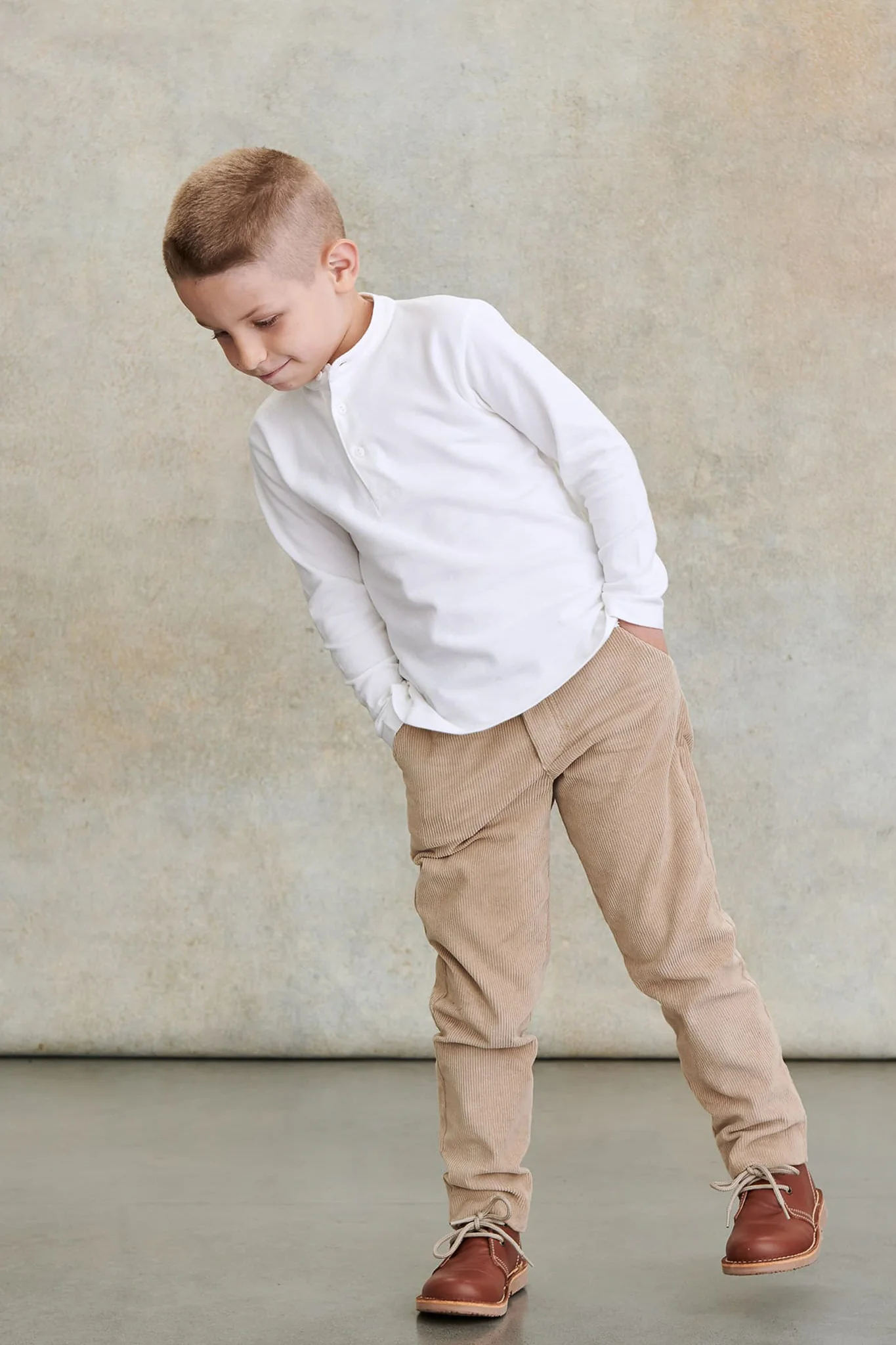 White Alcomo Long Sleeve Boy Polo - Image 6