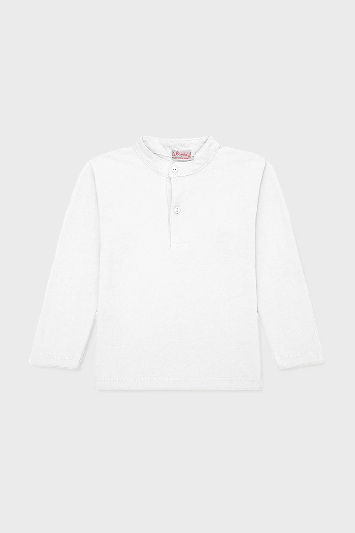 White Alcomo Long Sleeve Boy Polo - Image 7