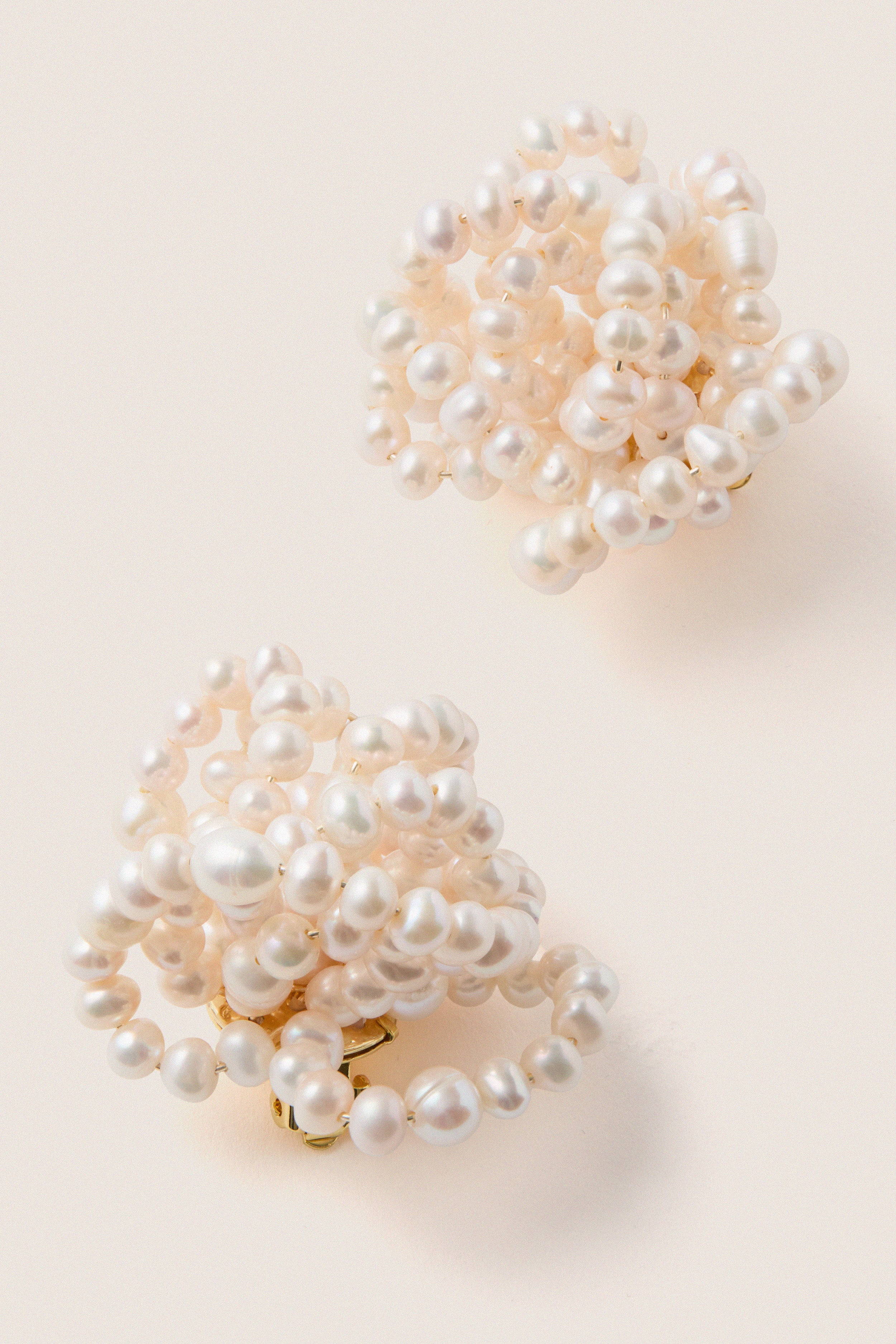 White Amara Earrings - Image 4
