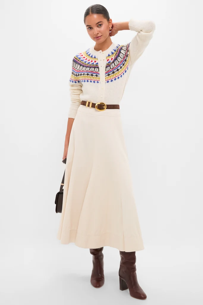 White Amina Fairisle Sweater - Image 2