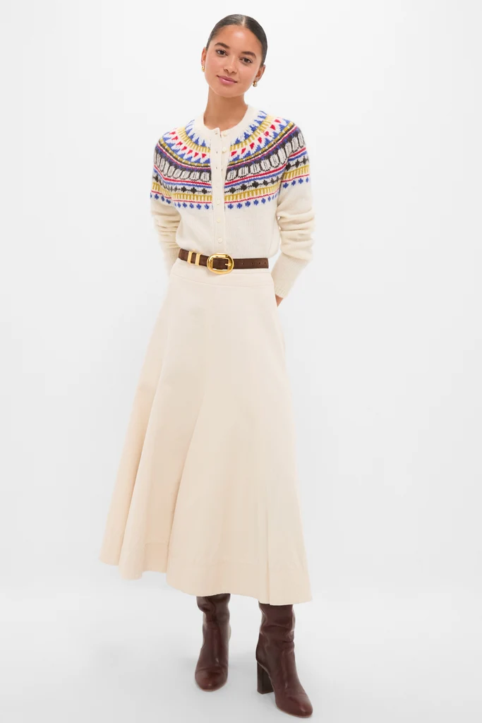 White Amina Fairisle Sweater - Image 6