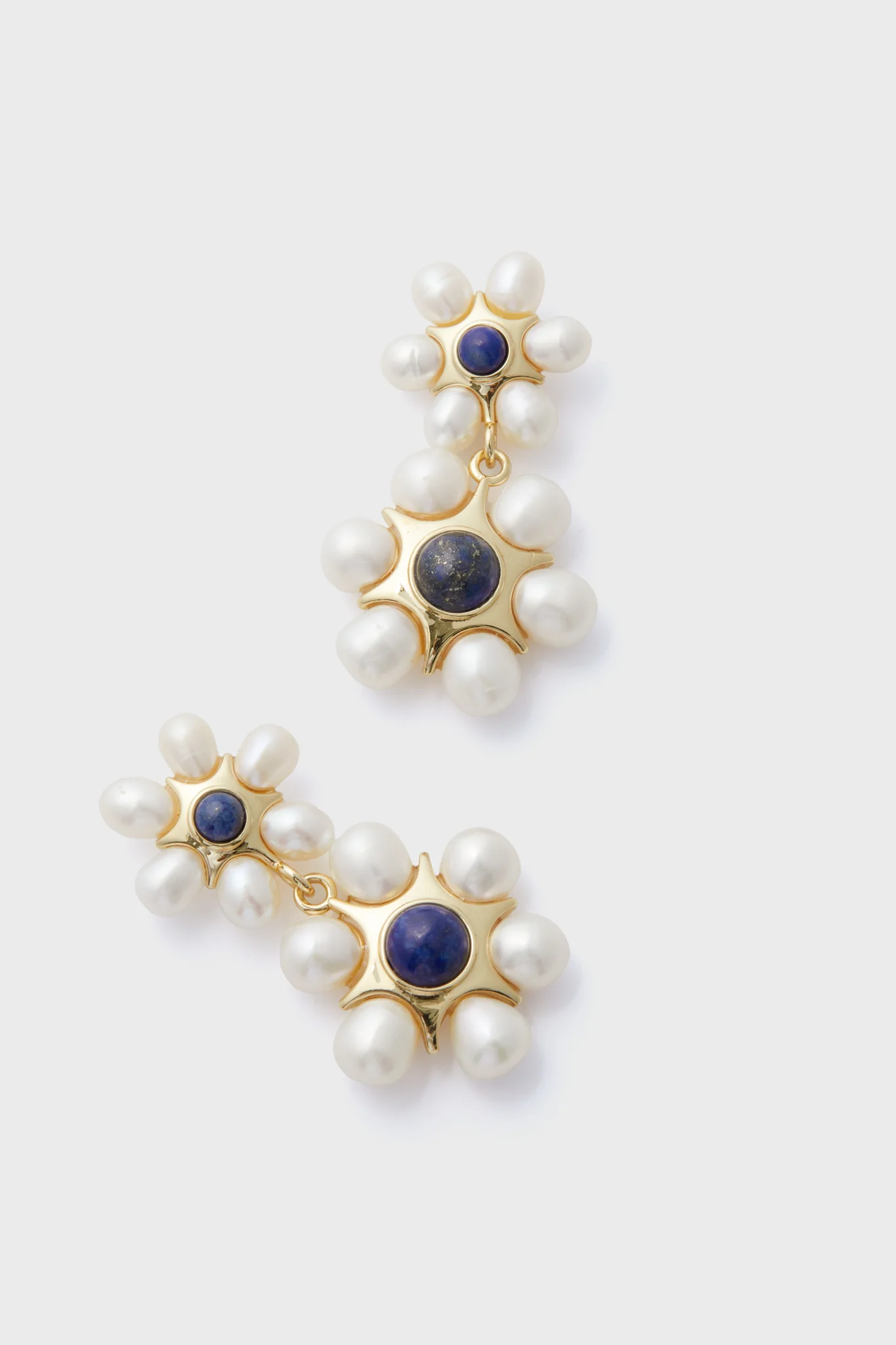 White and Blue Safi Earrings - Image 4