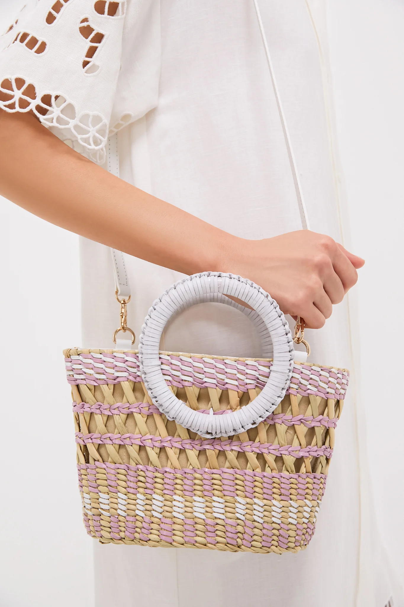 White and Multi Rio Mini Tote - Image 4