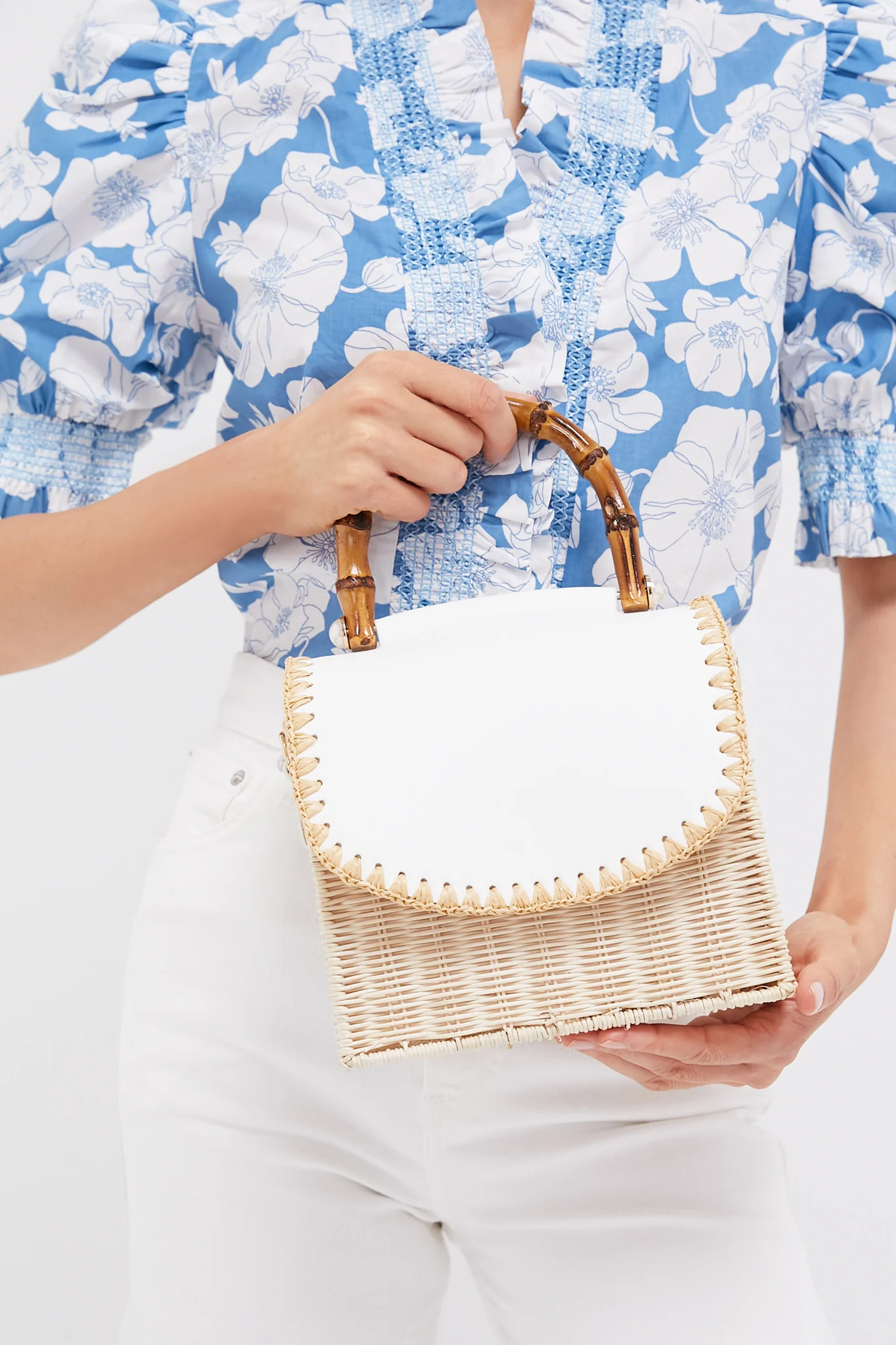 White and Natural Charli Box Bag - Image 2