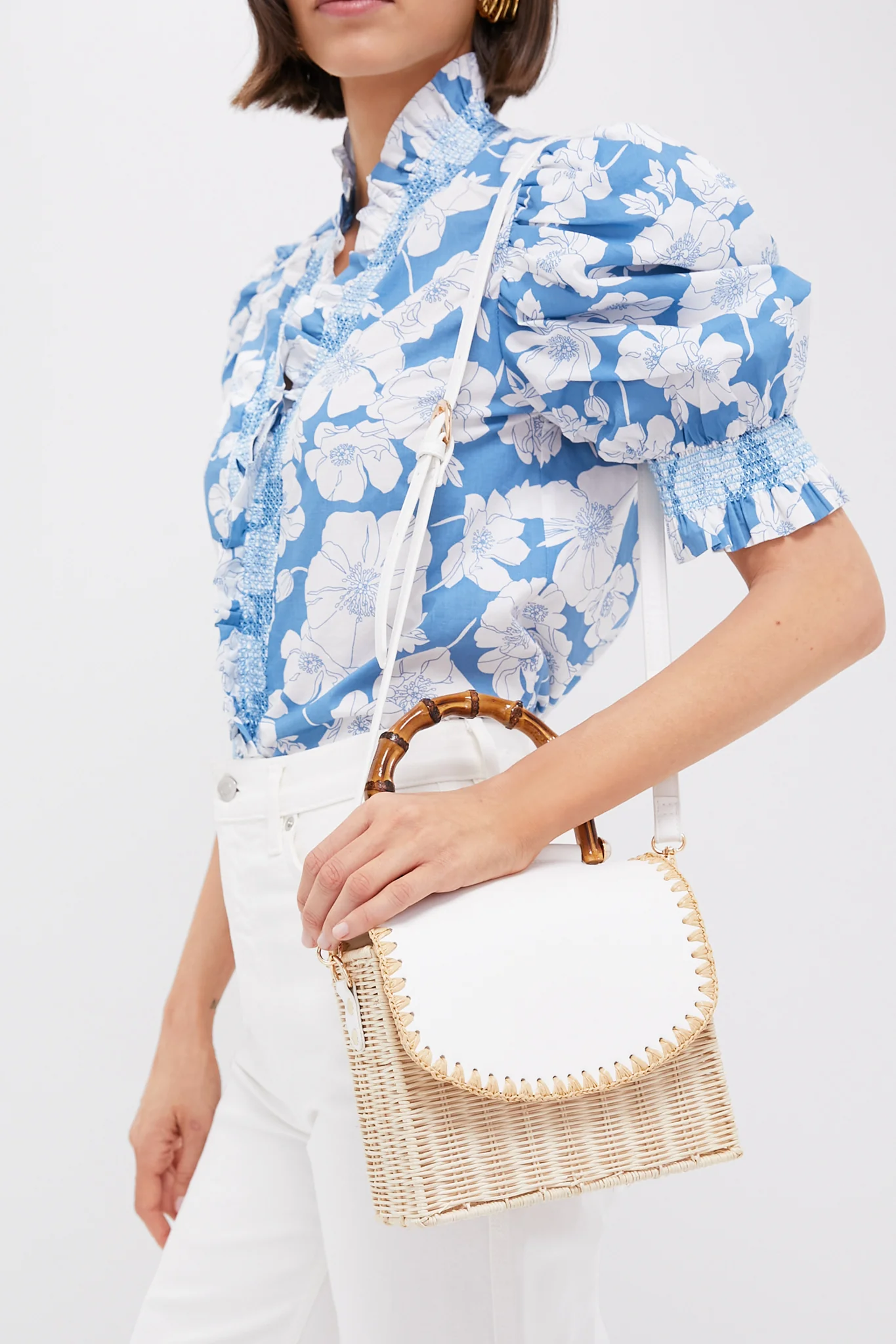 White and Natural Charli Box Bag - Image 3