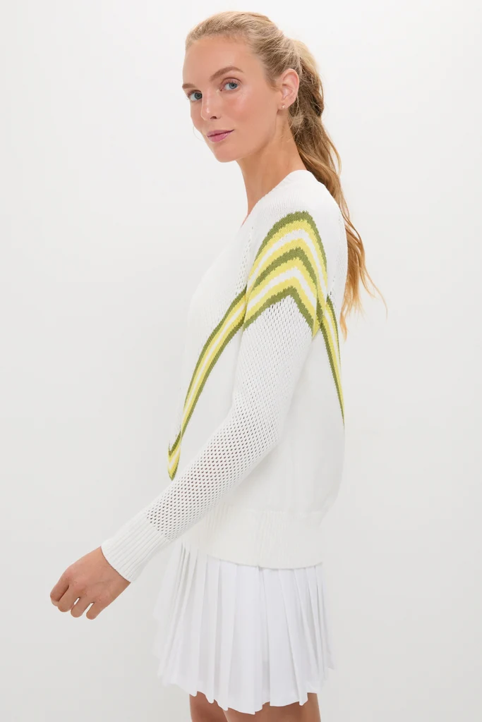 White Emaline V-Neck Pullover - Image 4