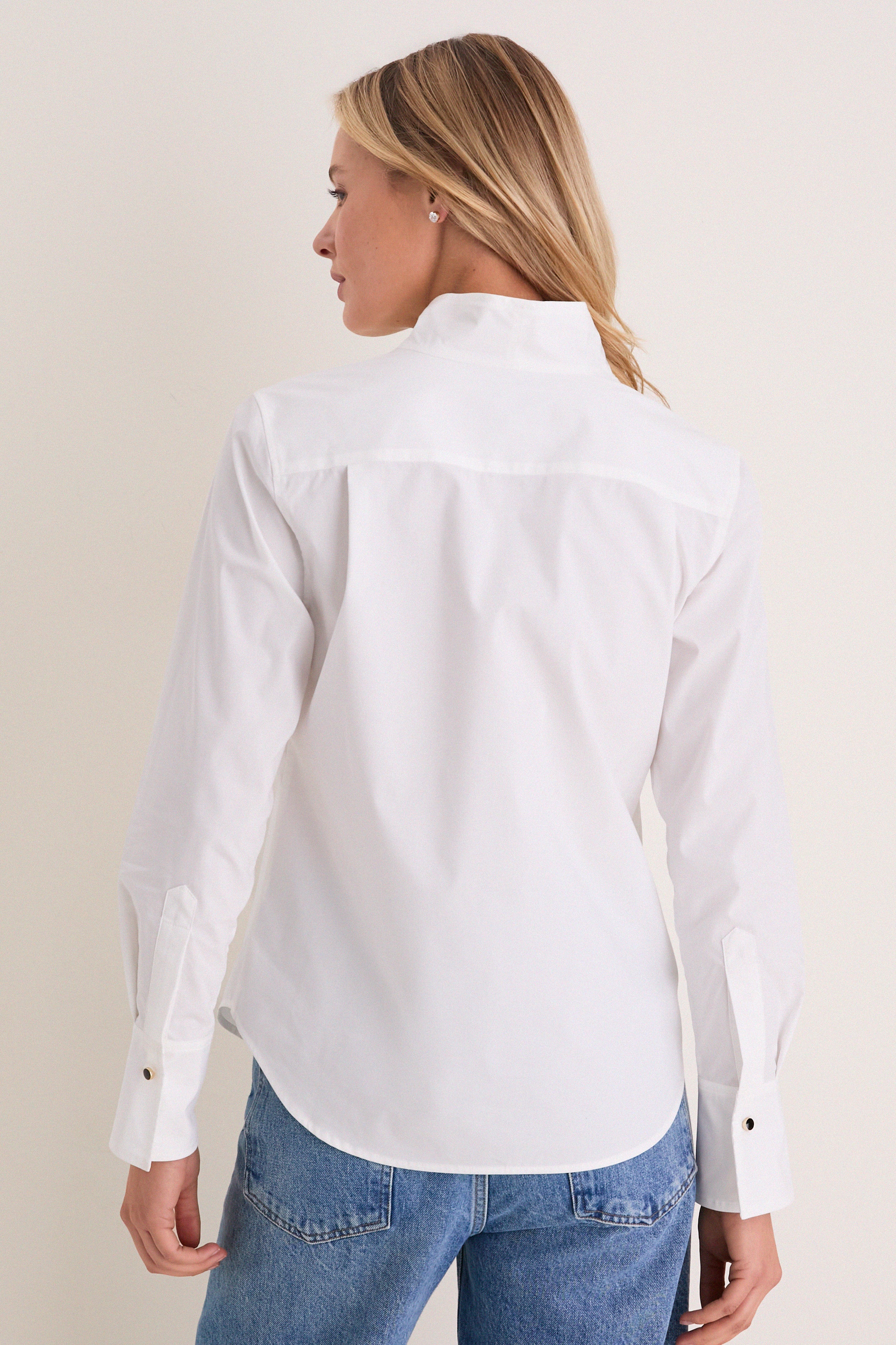 White Bessette Button Down - Image 4