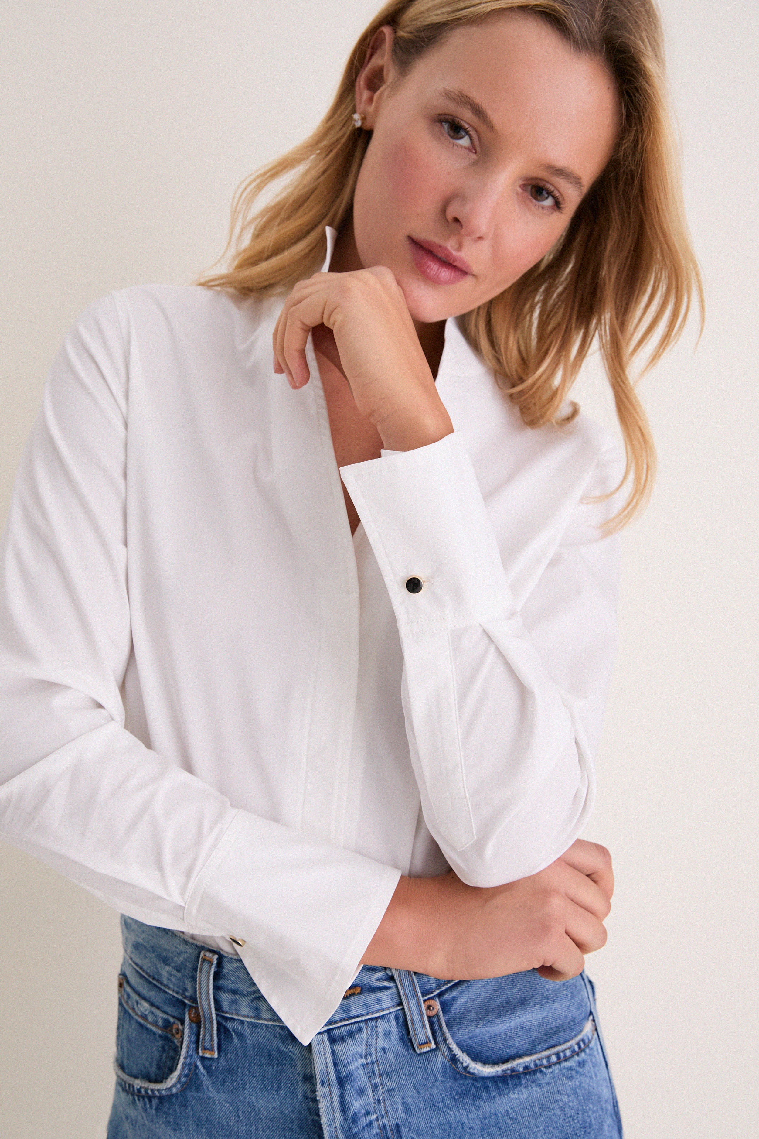 White Bessette Button Down - Image 5