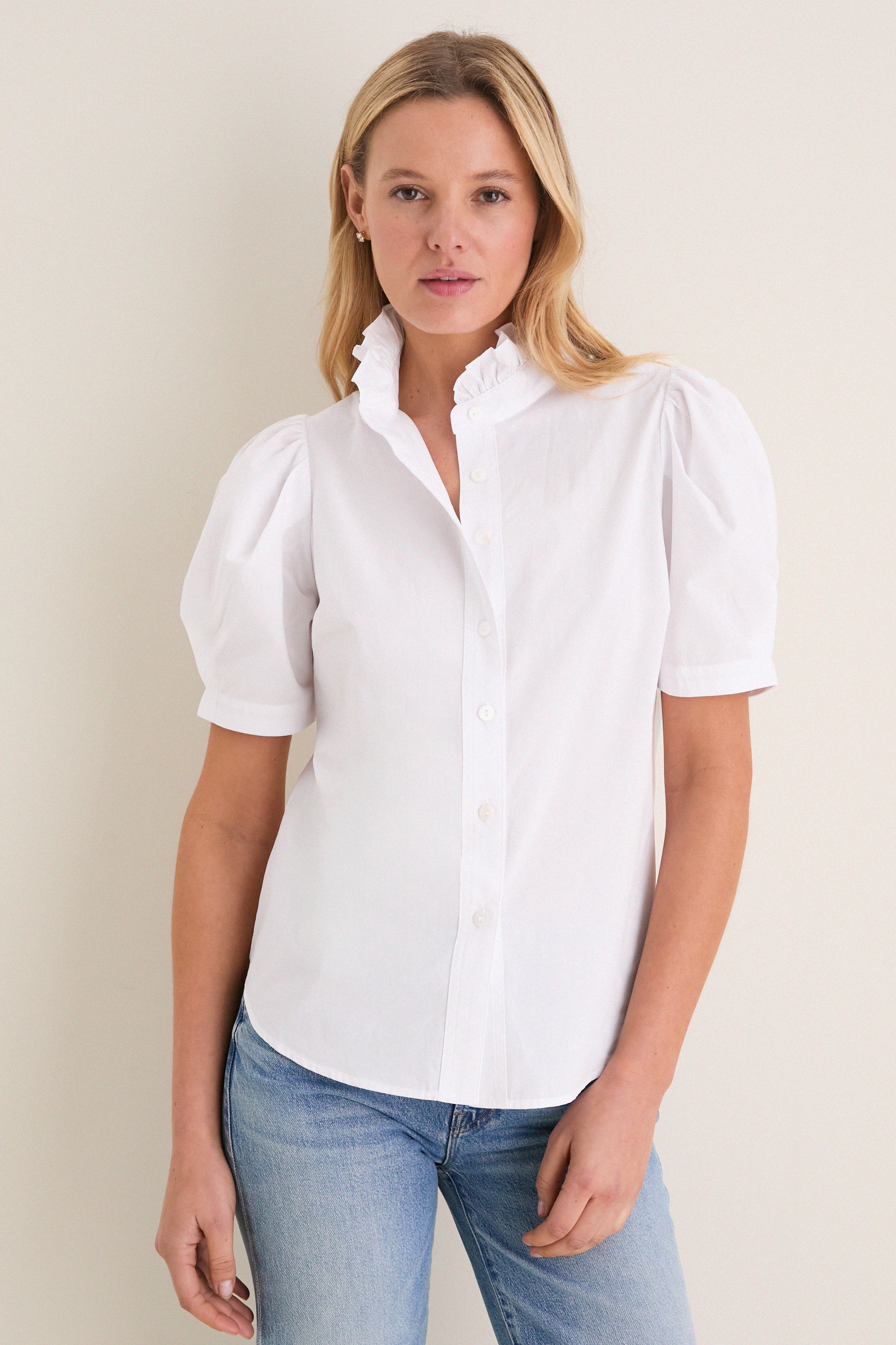 White Cotton Alicia Blouse - Image 7