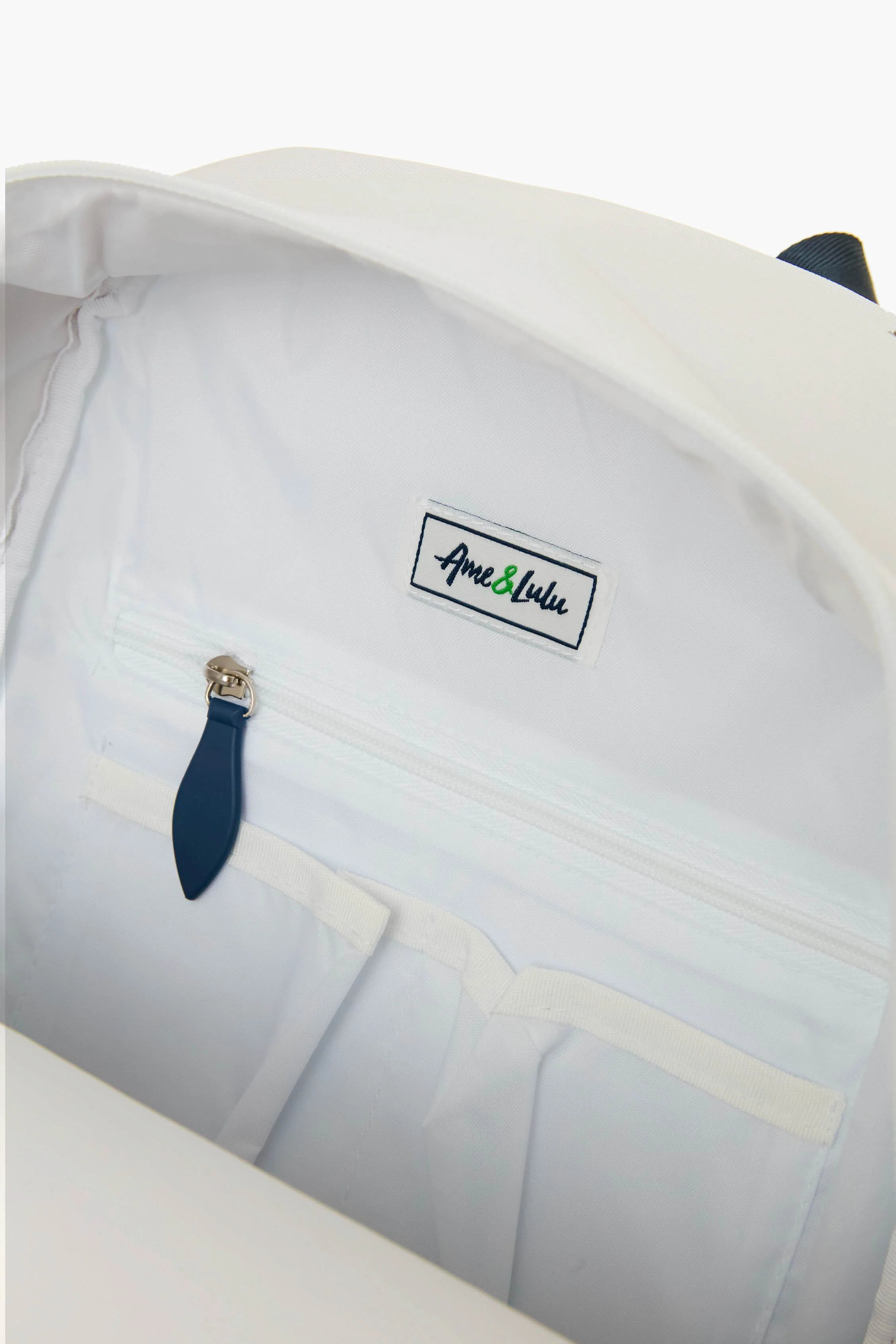 White Courtside Tennis Backpack - Image 3