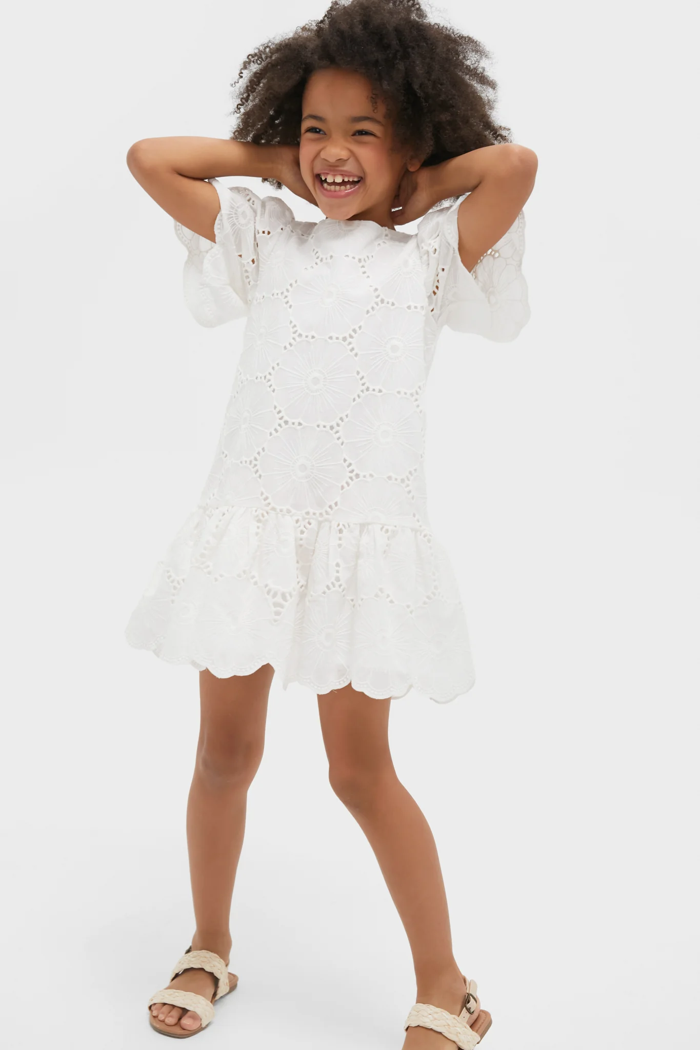 White Eyelet Dress - Image 2
