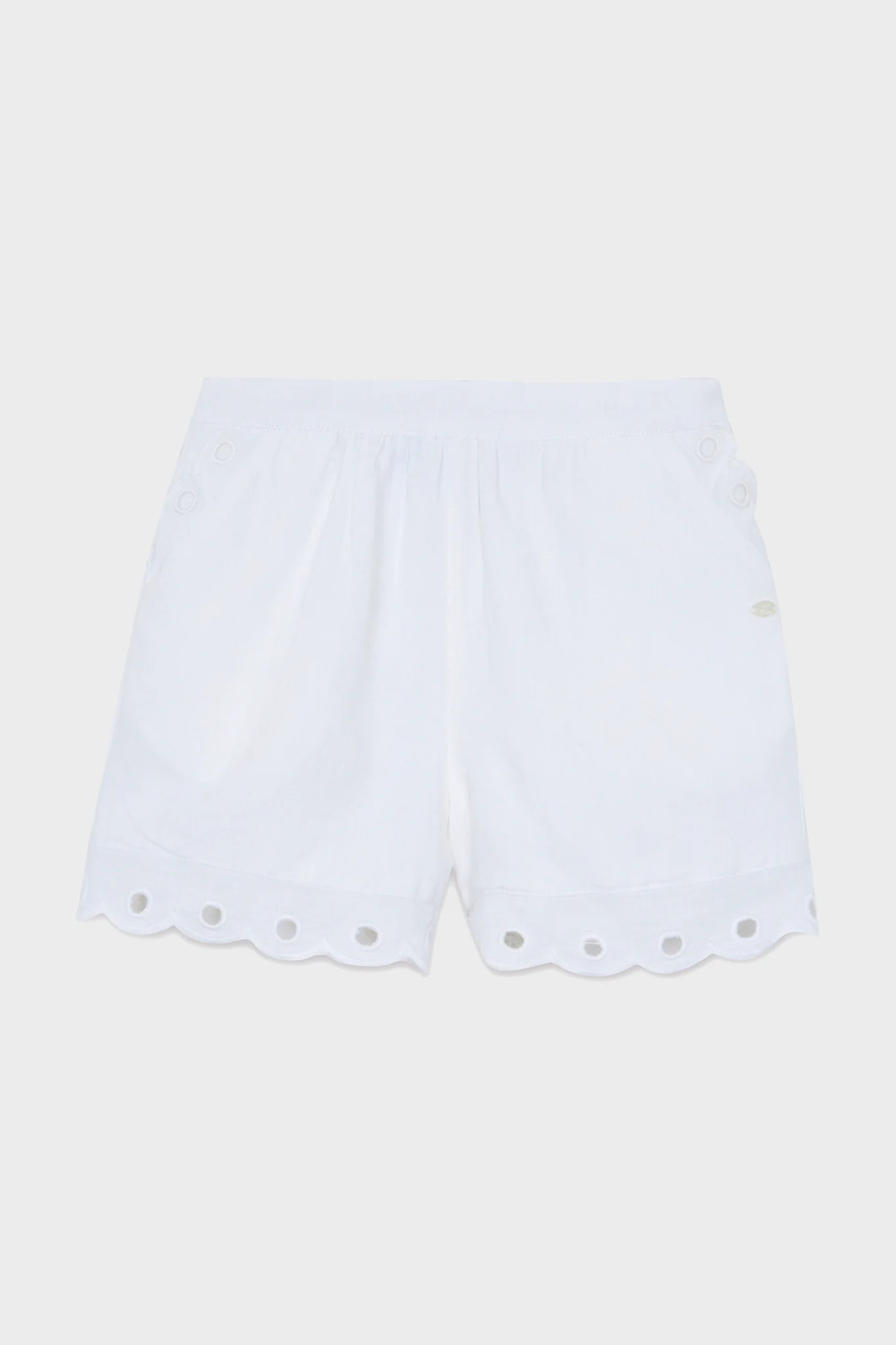 White Eyelet Shorts - Image 3