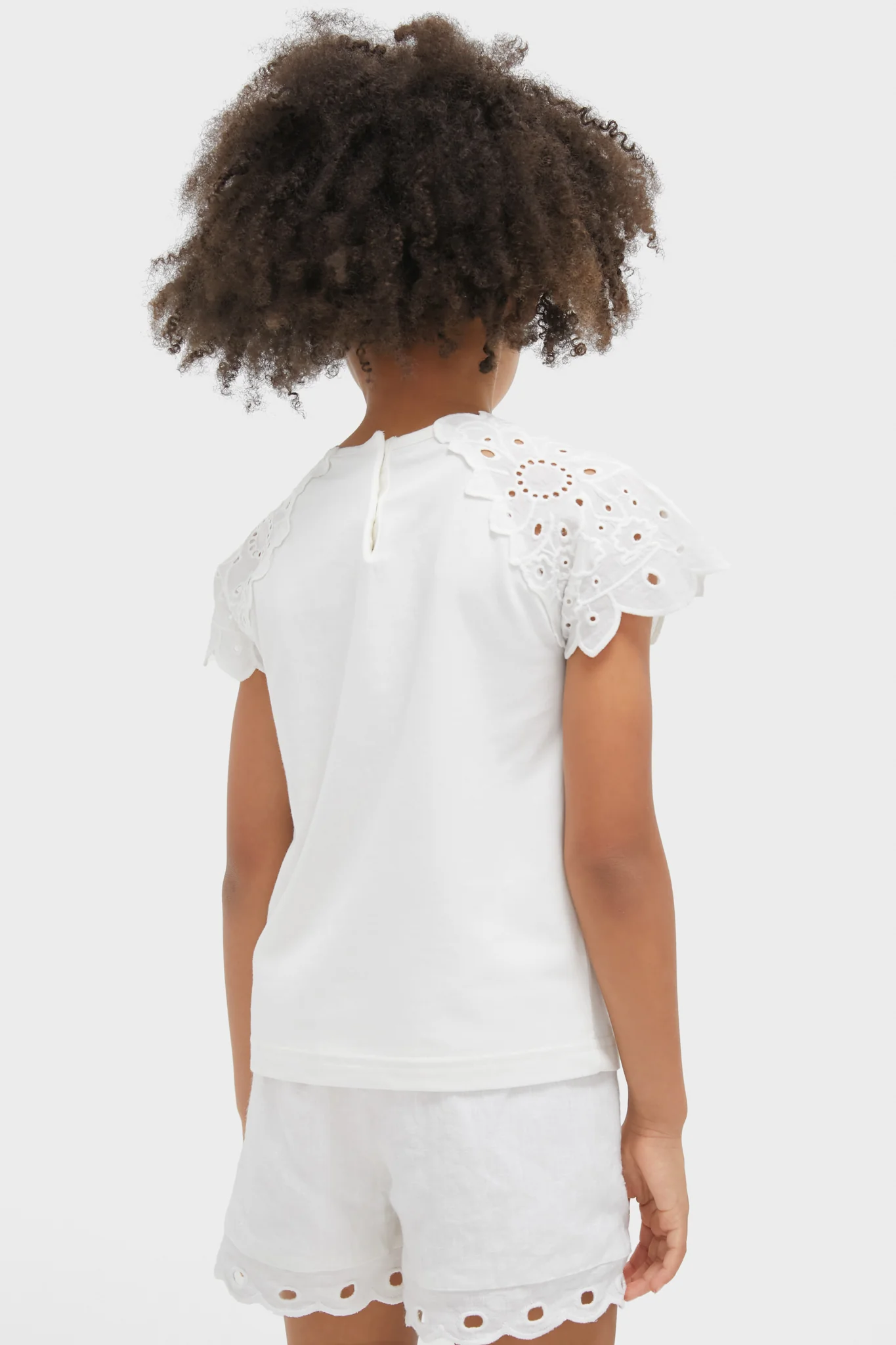 White Eyelet Sleeve Blouse - Image 3