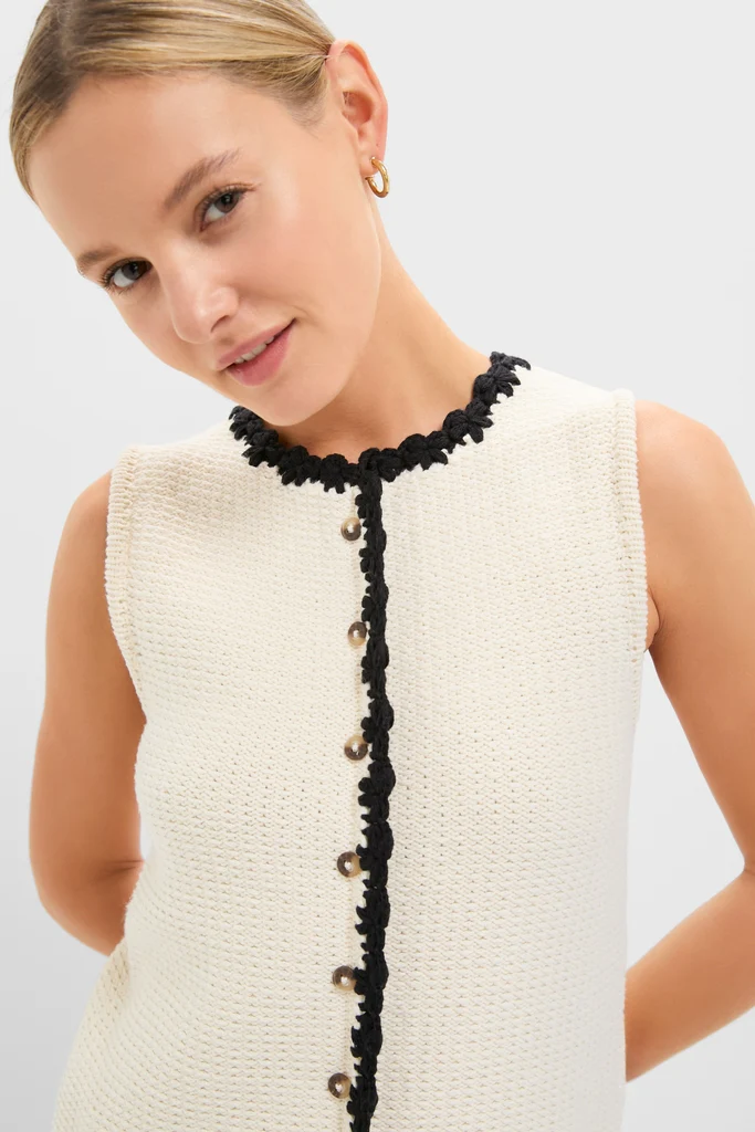 White Knit Lalia Mini Dress - Image 5