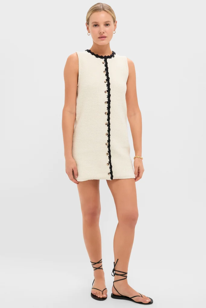 White Knit Lalia Mini Dress - Image 6