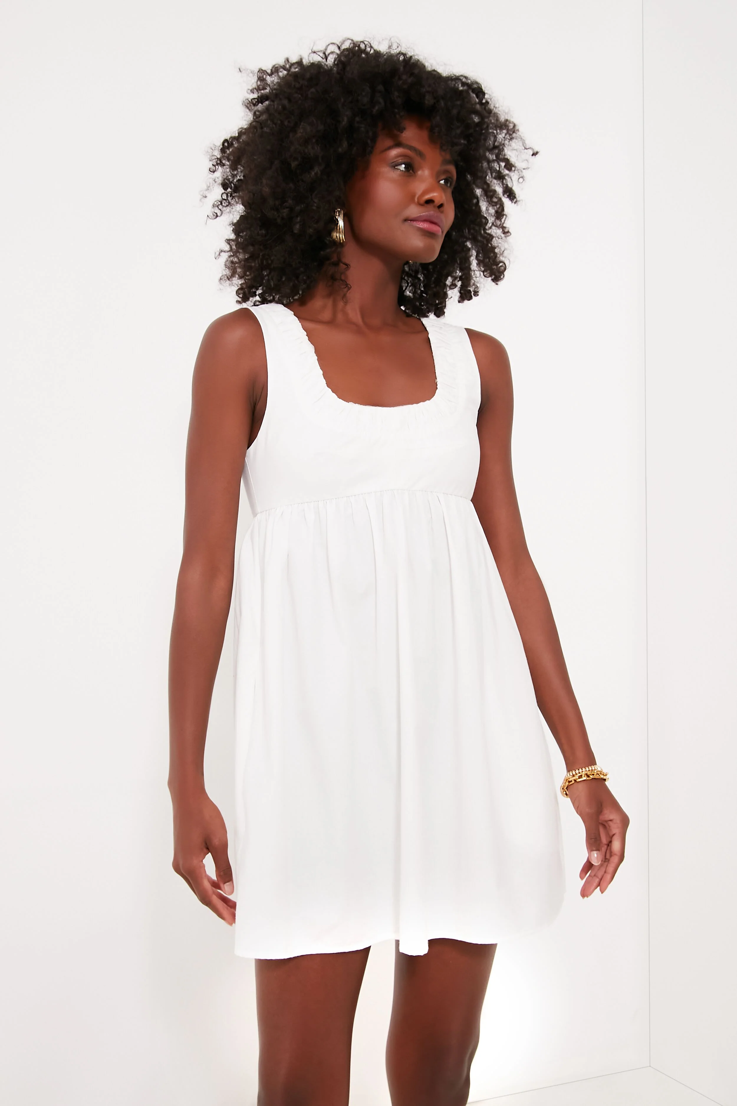 White Letizia Mini Dress - Image 2