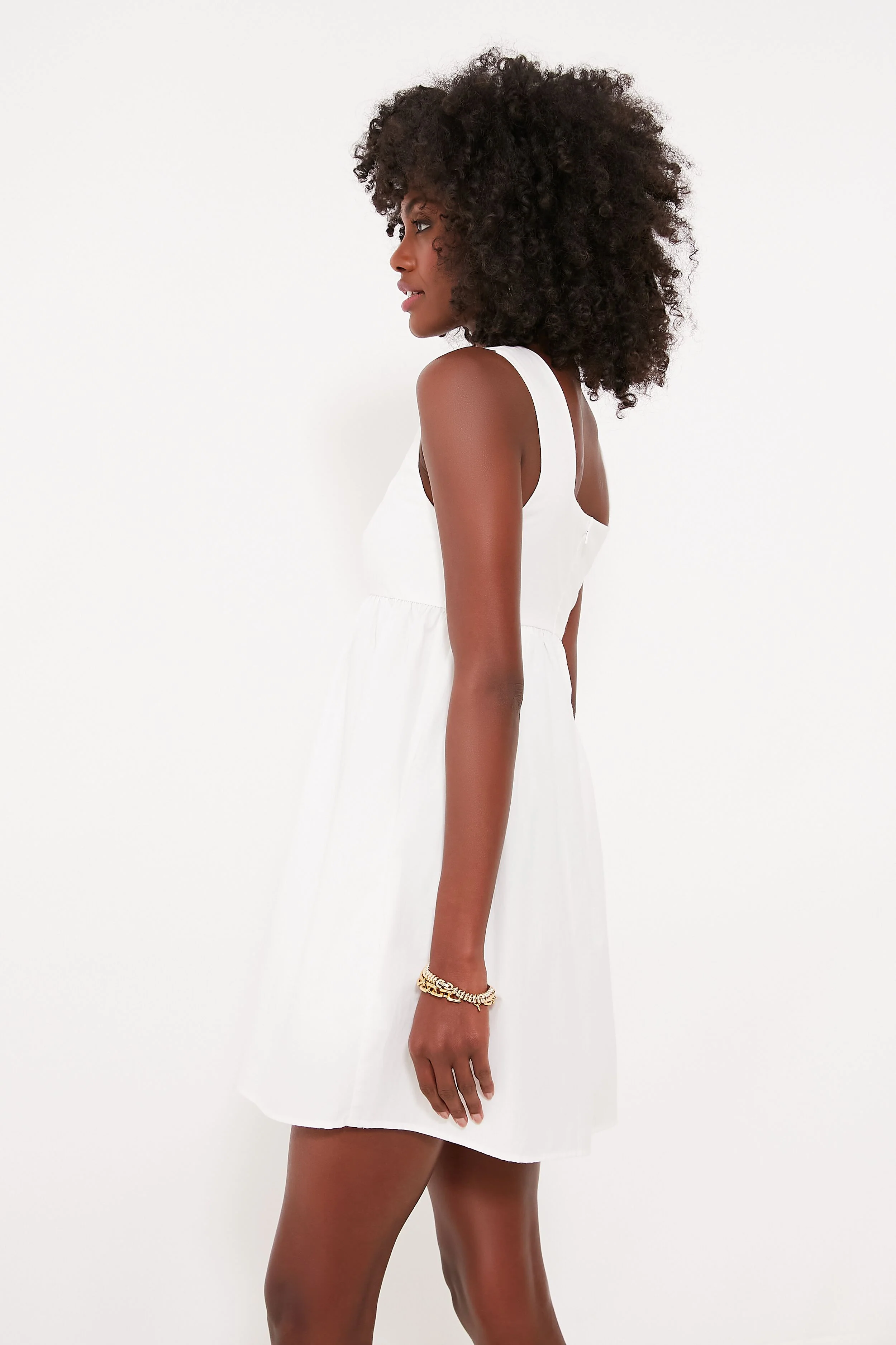 White Letizia Mini Dress - Image 3