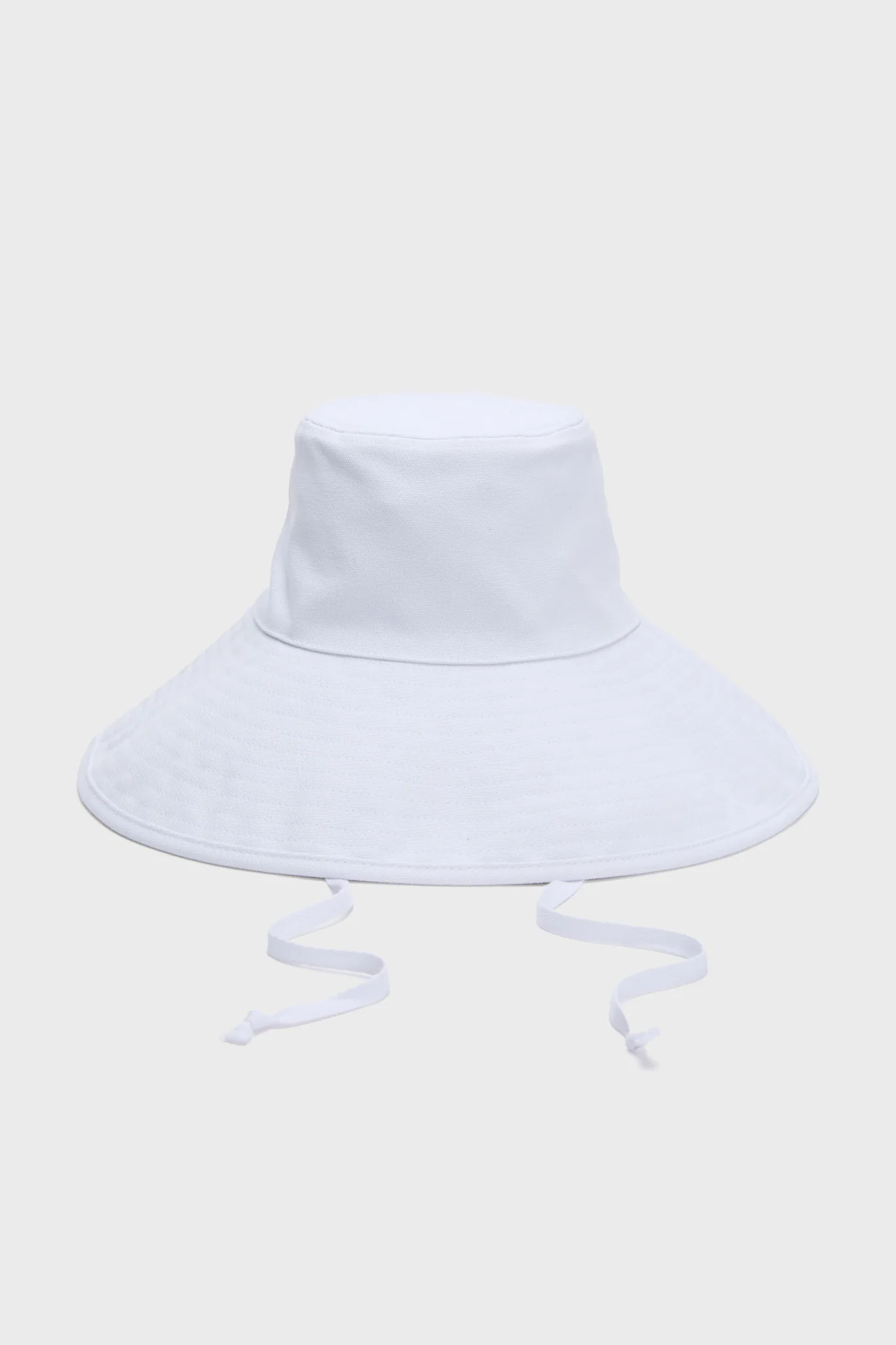 White Livvy Canvas Sunhat with Removable Chinstrap - Image 4