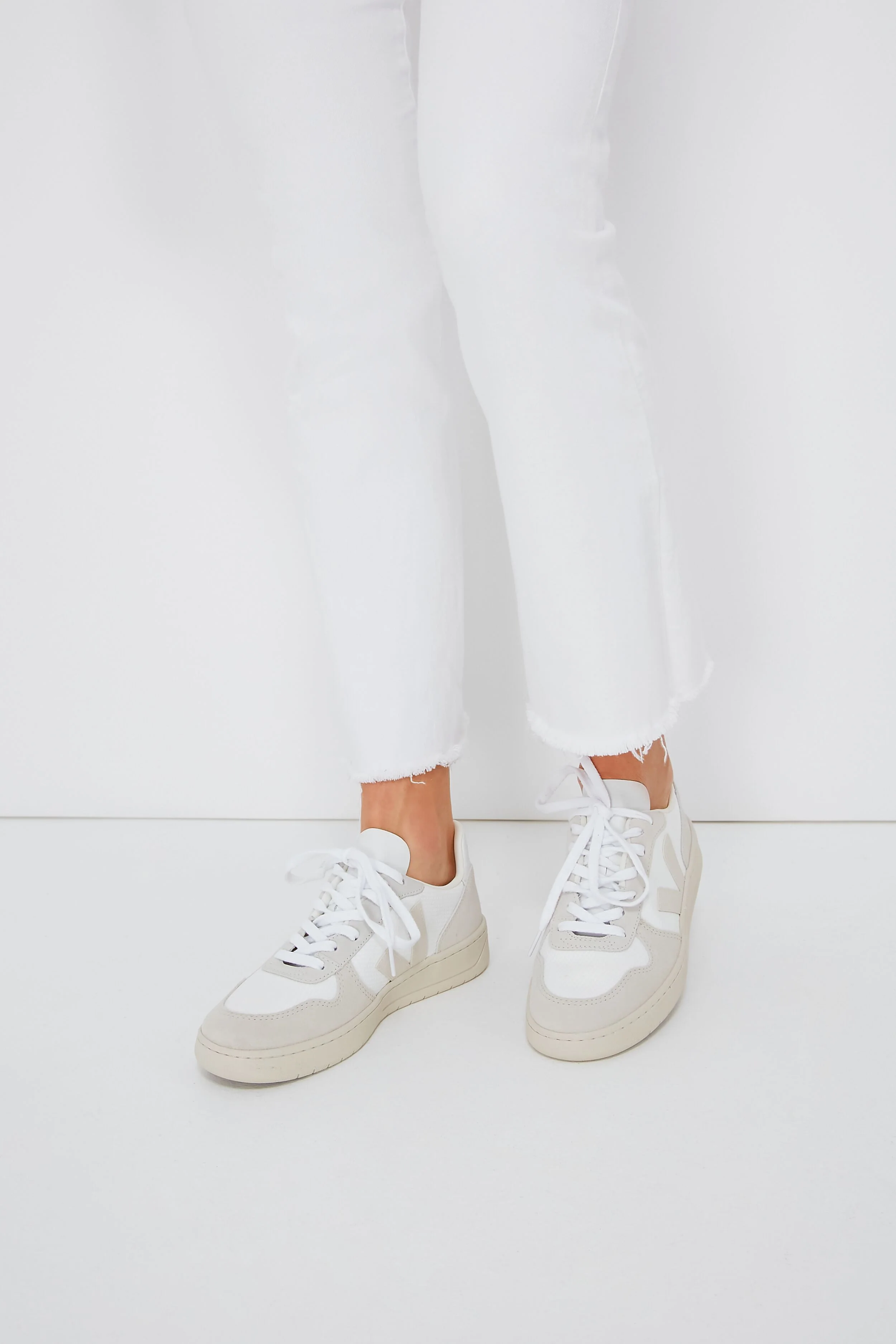 White Natural Pierre V-10 Sneakers - Image 3