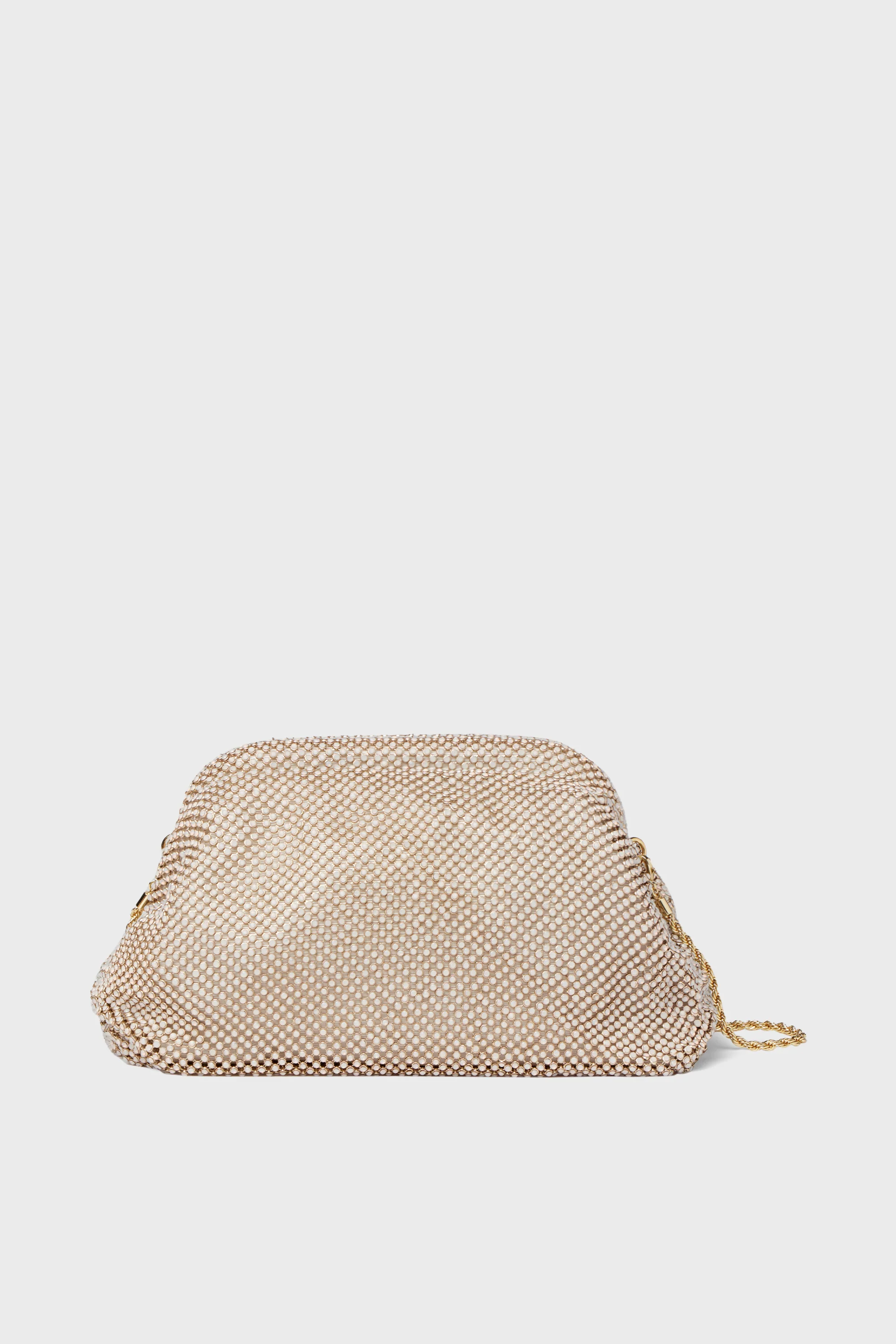 White Opal Diamante Doreen Clutch